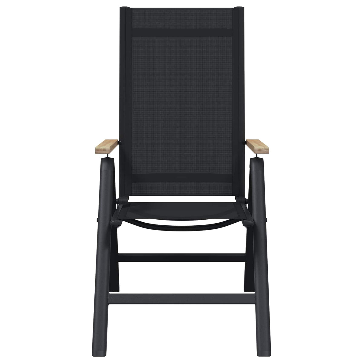Ležaljke u vrtu 2 pcs Crna 58 x 73 x 111,5 cm Tekstilen