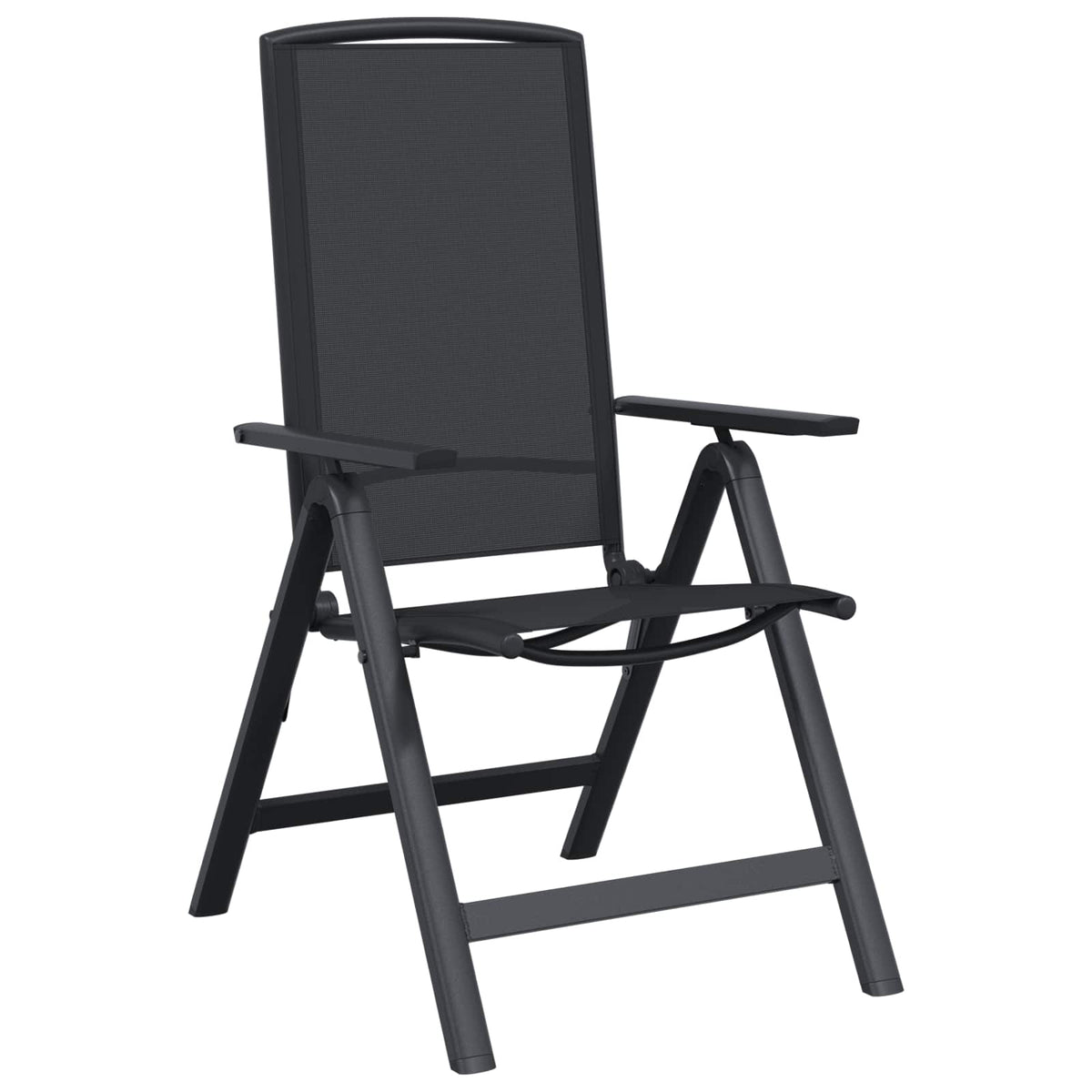 Ležaljke u vrtu 2 pcs Crna 58 x 71 x 112 cm Tekstilen