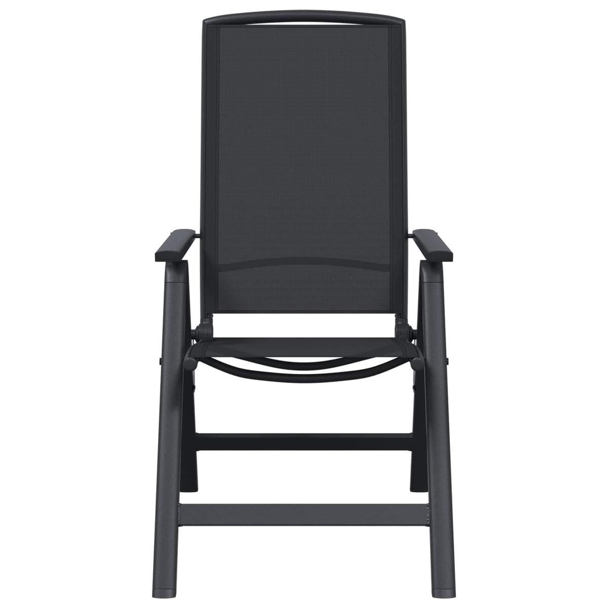 Ležaljke u vrtu 2 pcs Crna 58 x 71 x 112 cm Tekstilen