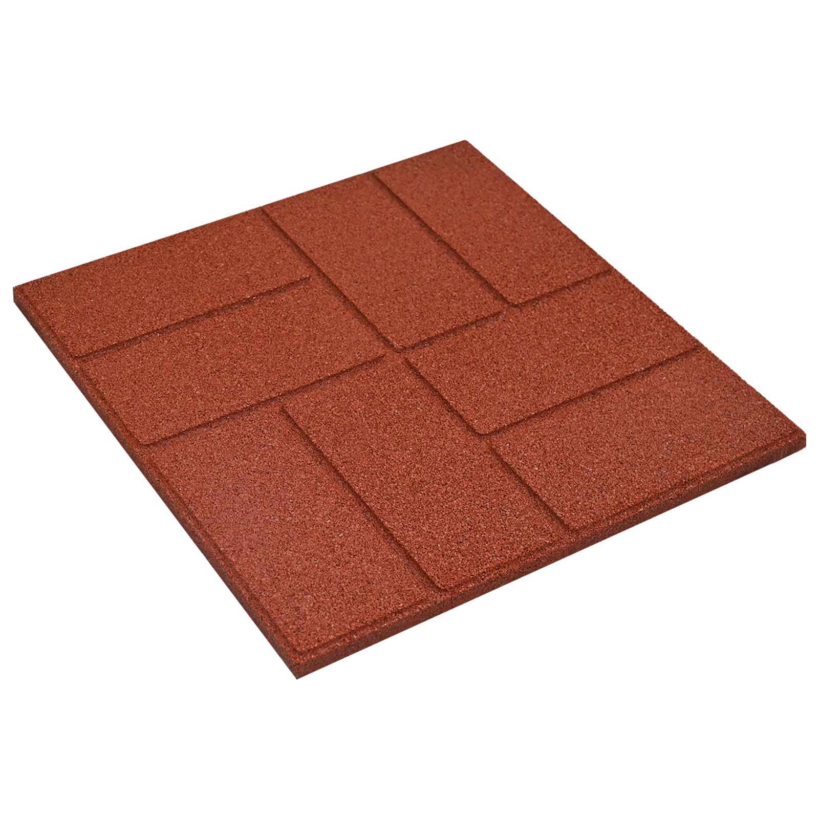 Kamen za hodanje 6 pcs Crvena 40,5 x 40,5 x 2 cm Guma