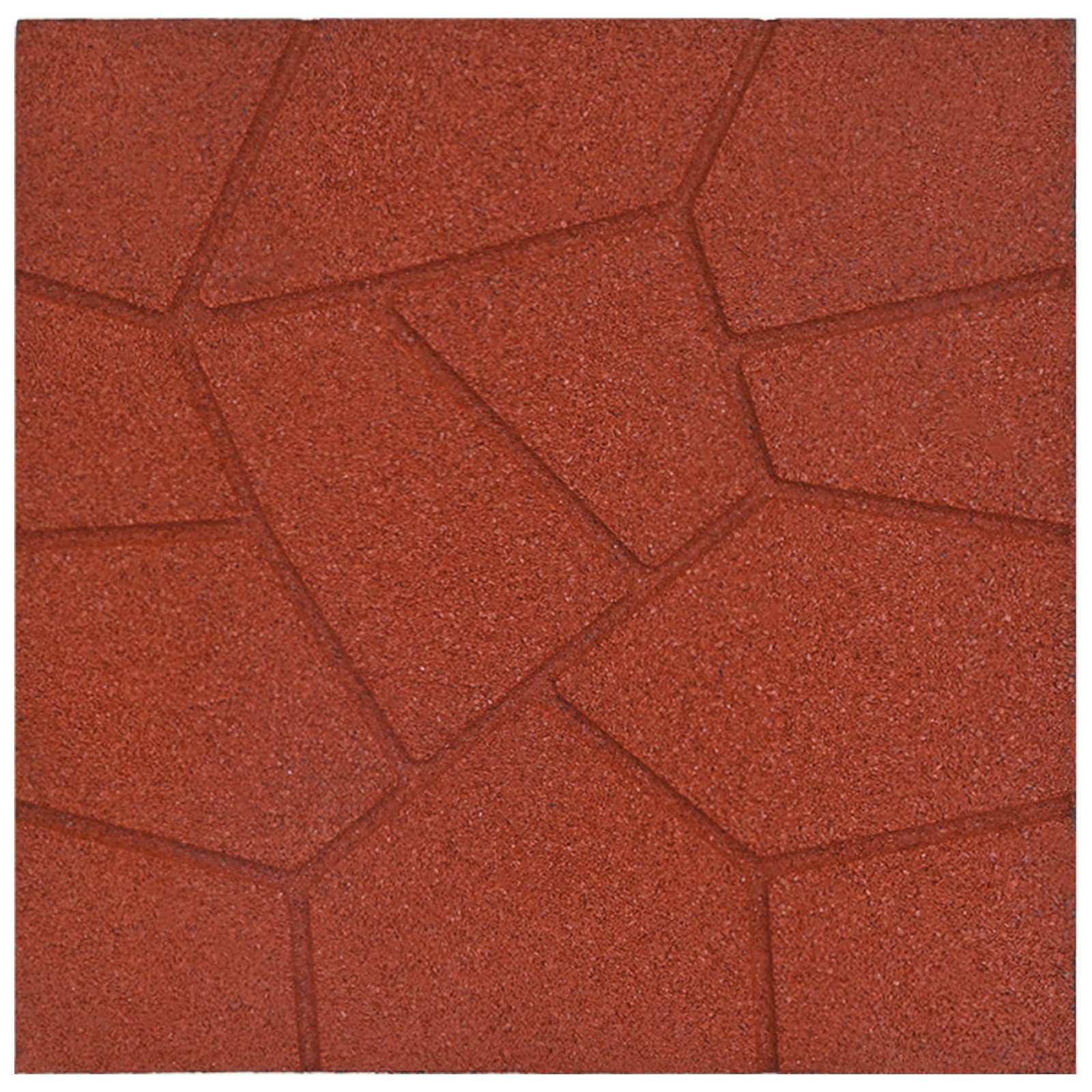 Kamen za hodanje 6 pcs Crvena 40,5 x 40,5 x 2 cm Guma