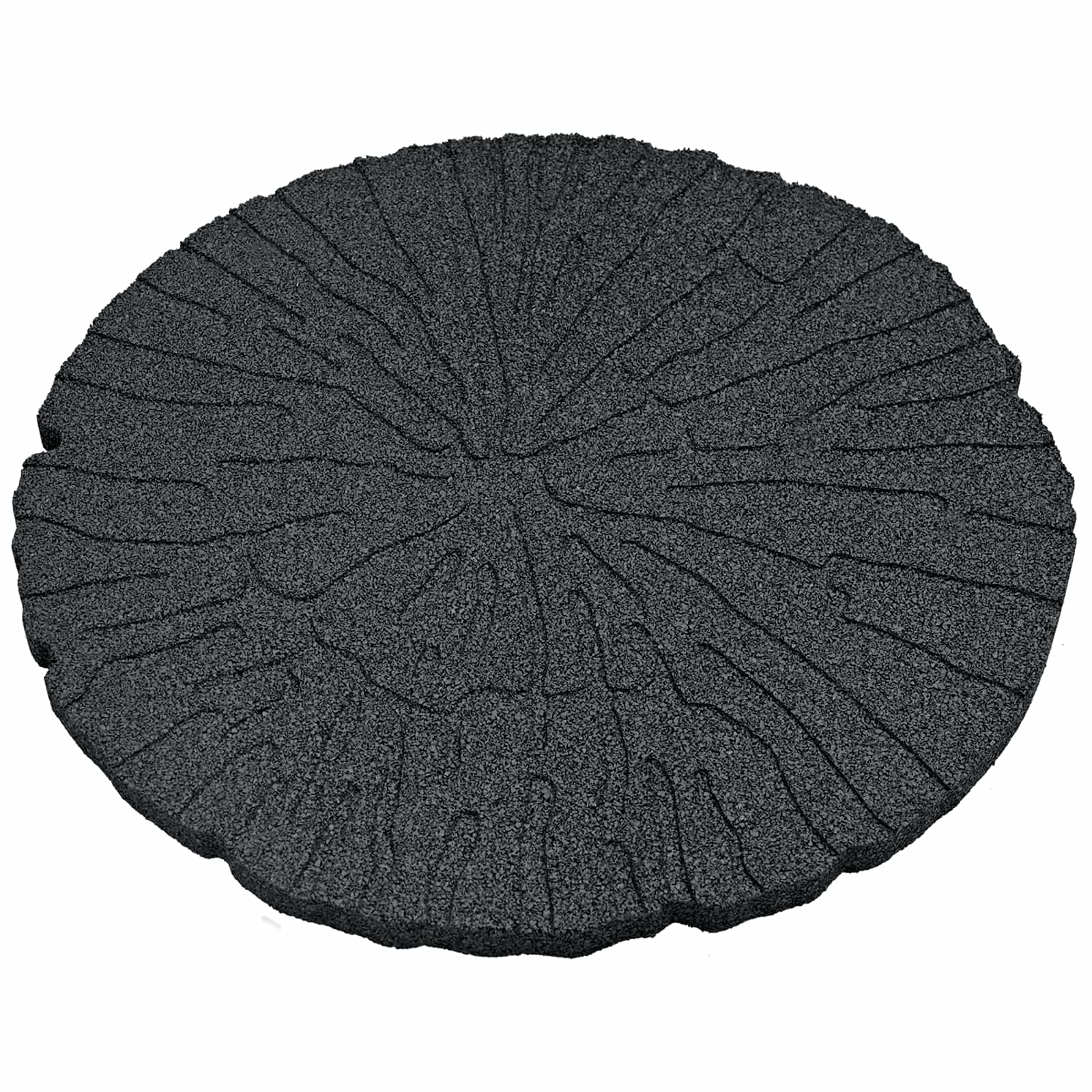 Kamen za hodanje 6 pcs Crna Ø 45 x 1,8 cm Guma