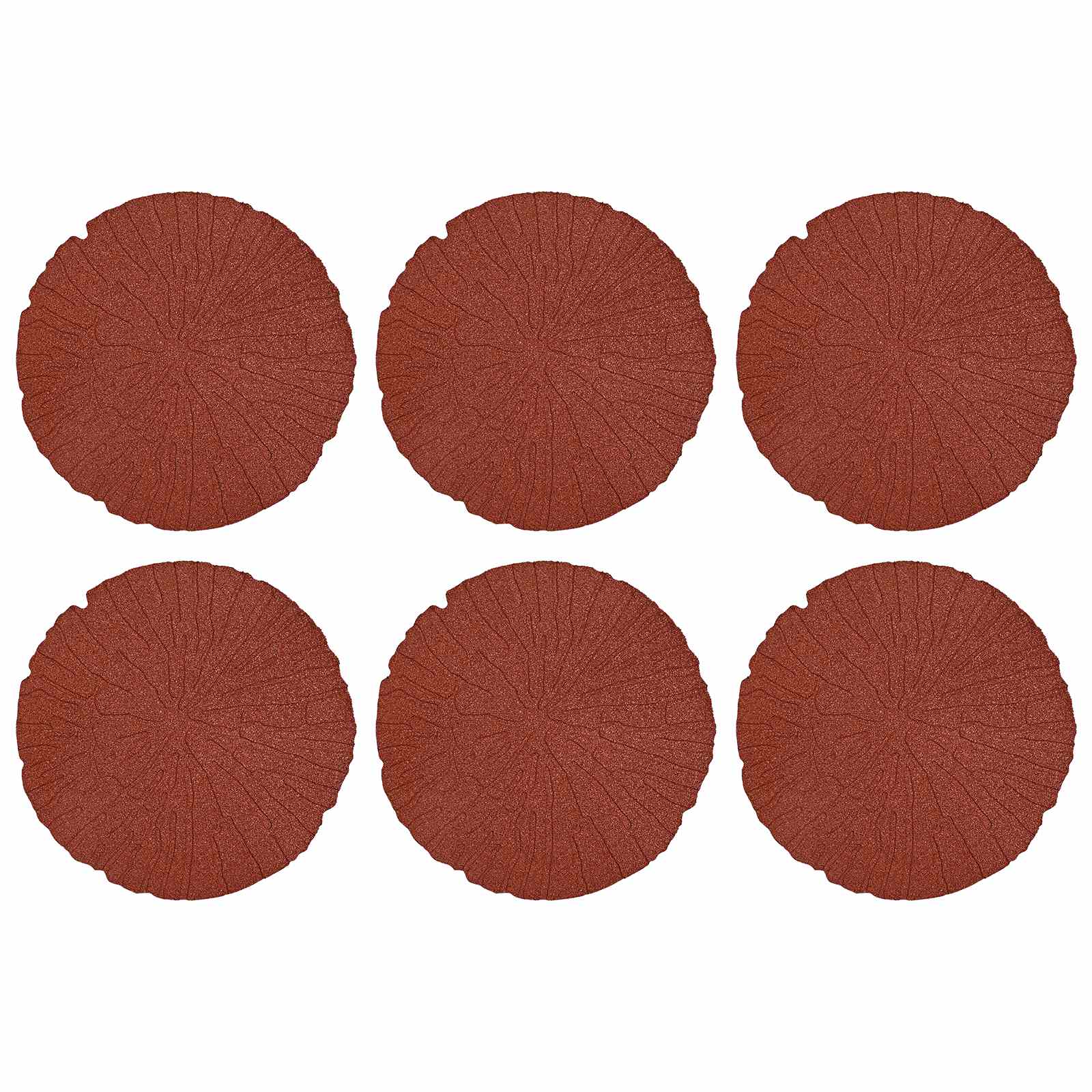 Kamen za hodanje 6 pcs Crvena Ø 45 x 1,8 cm Guma