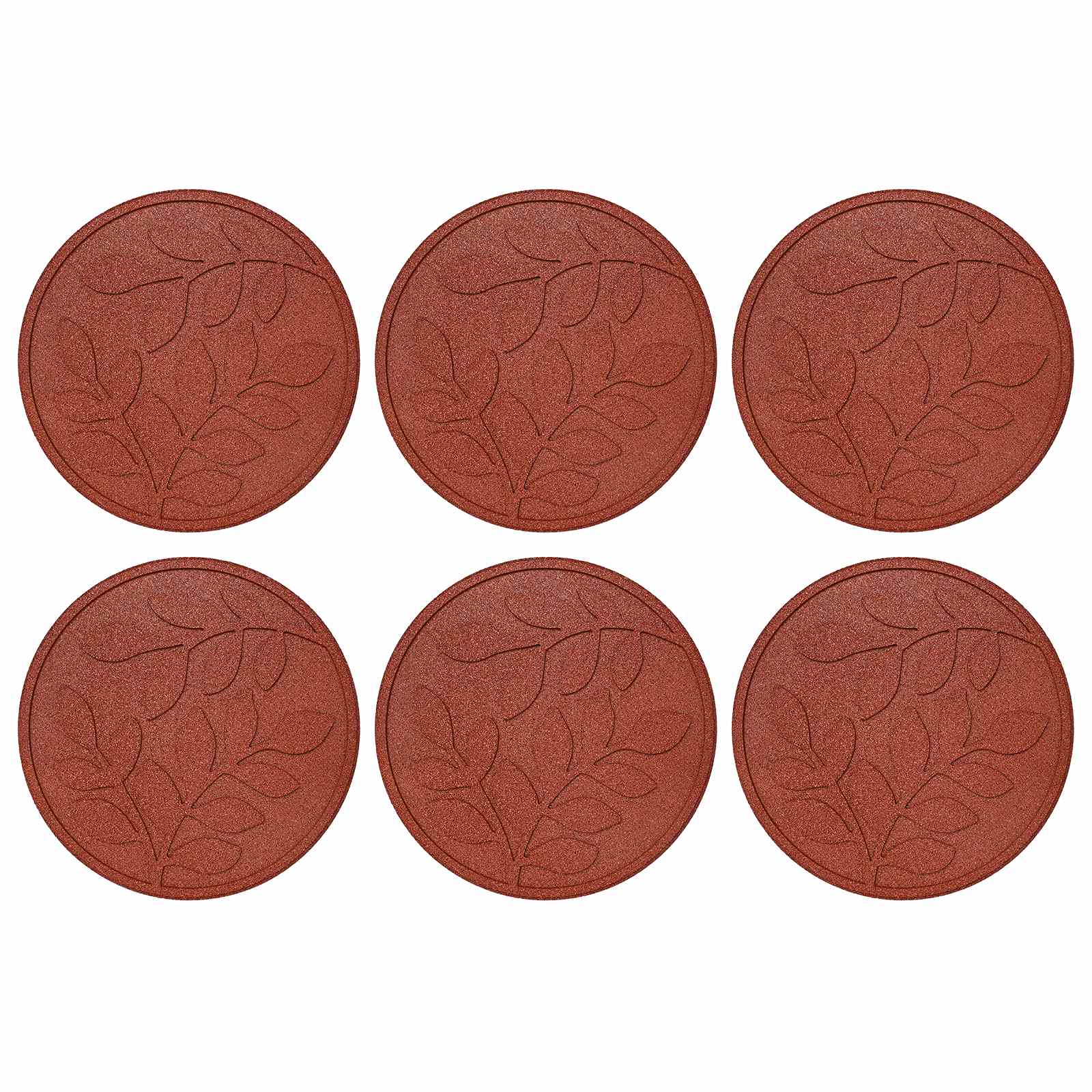 Kamen za hodanje 6 pcs Crvena Ø 44 x 2 cm Guma