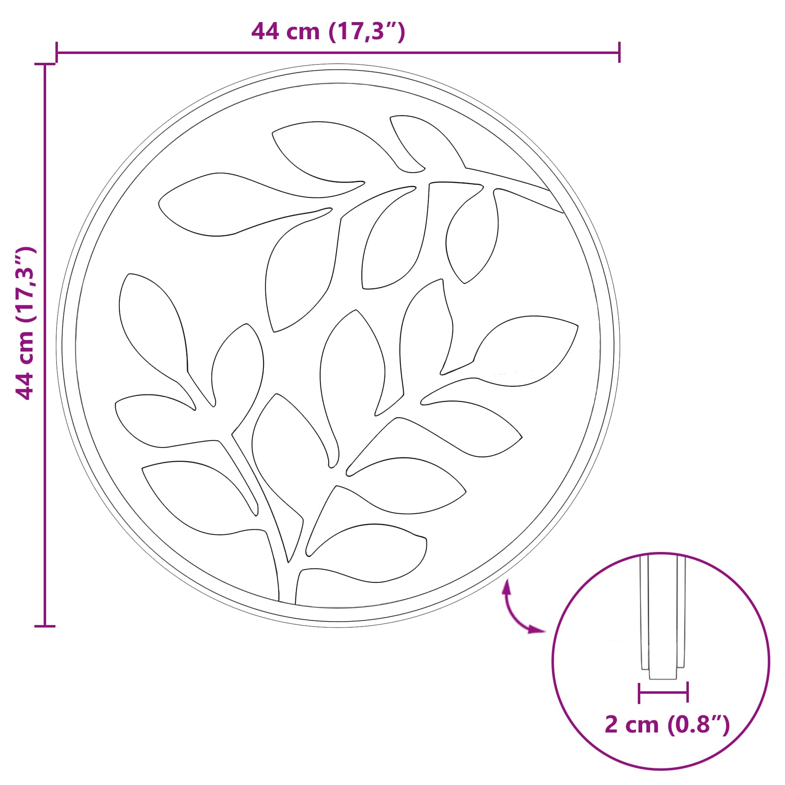 Kamen za hodanje 6 pcs Crvena Ø 44 x 2 cm Guma