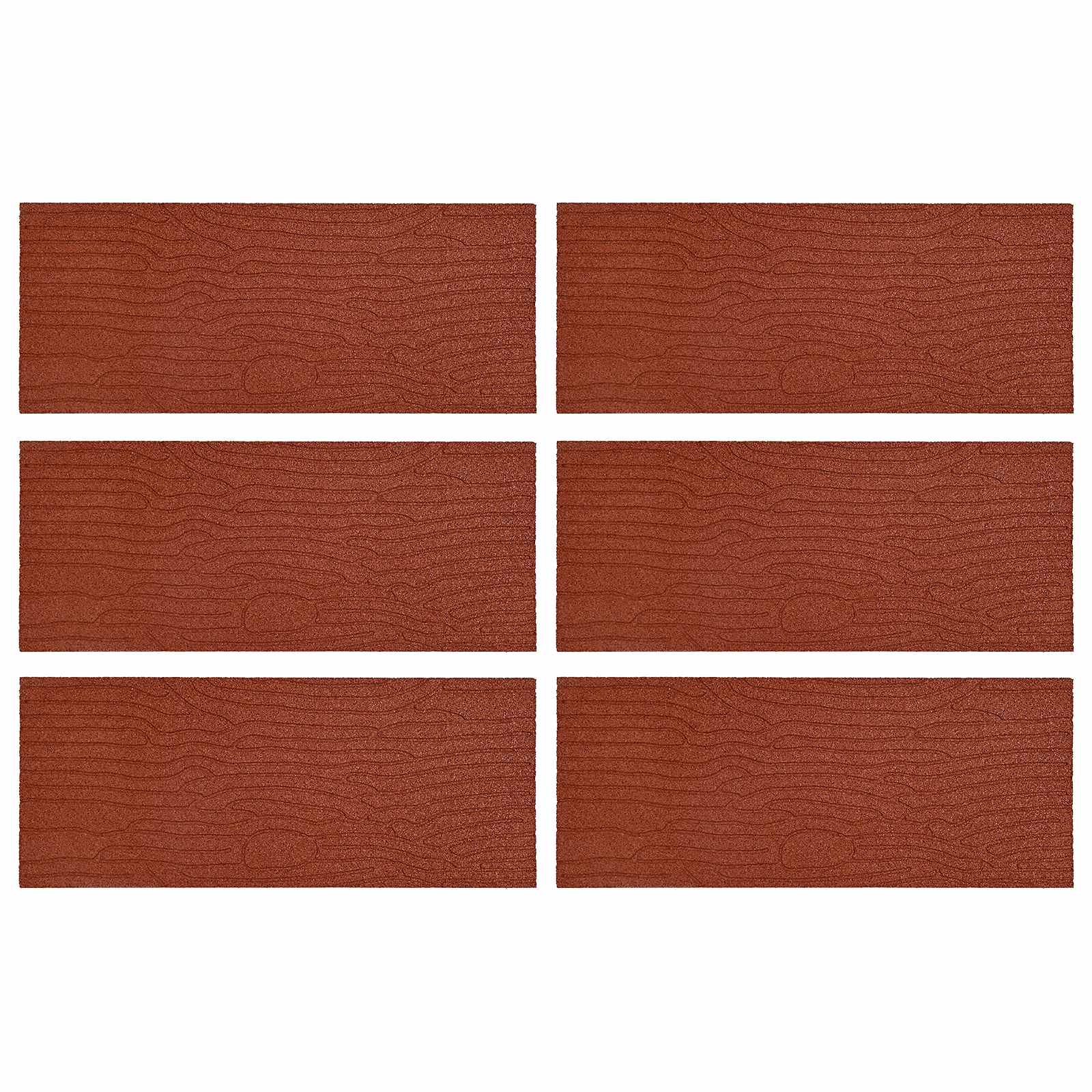 Kamen za hodanje 6 pcs Crvena 60,5 x 25 x 2 cm Guma