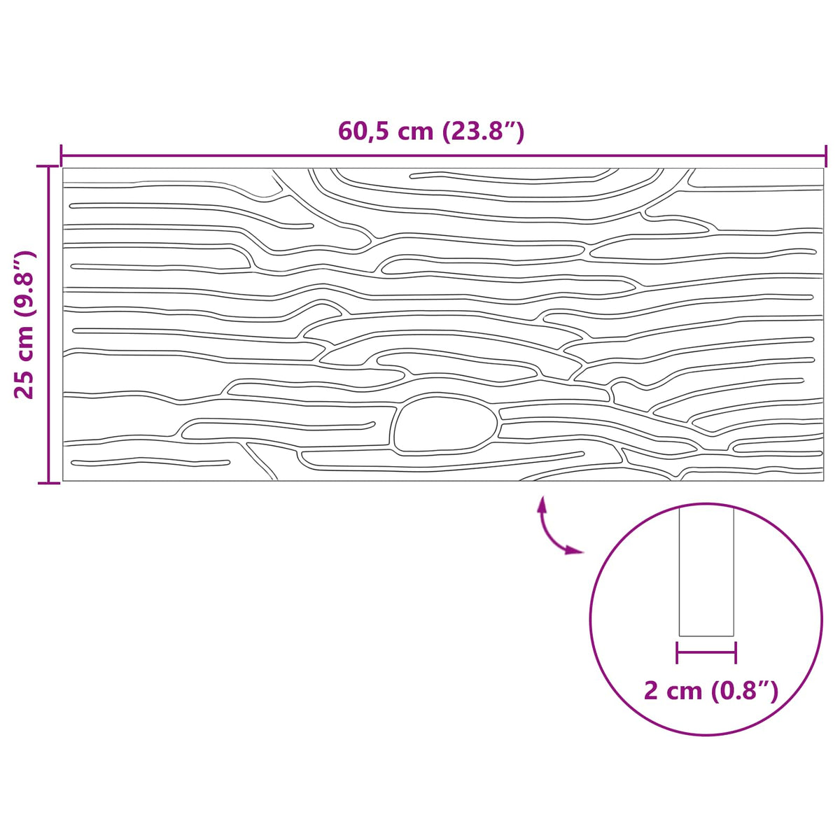 Kamen za hodanje 6 pcs Crvena 60,5 x 25 x 2 cm Guma