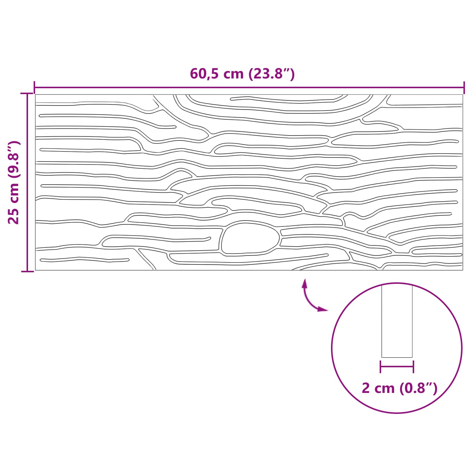 Kamen za hodanje 6 pcs Crvena 60,5 x 25 x 2 cm Guma