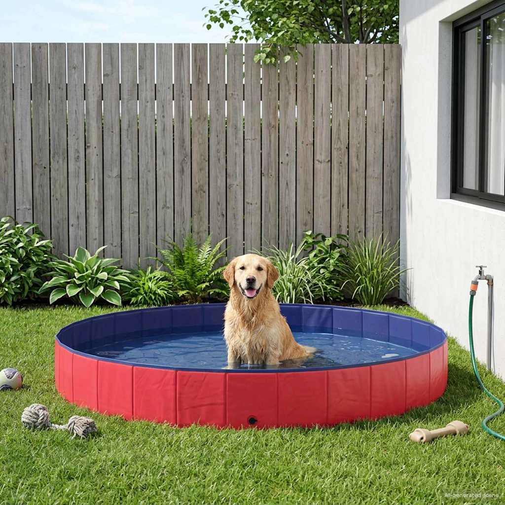 Bazen za pse Crvena Ø300 x 38 cm Debeli PVC
