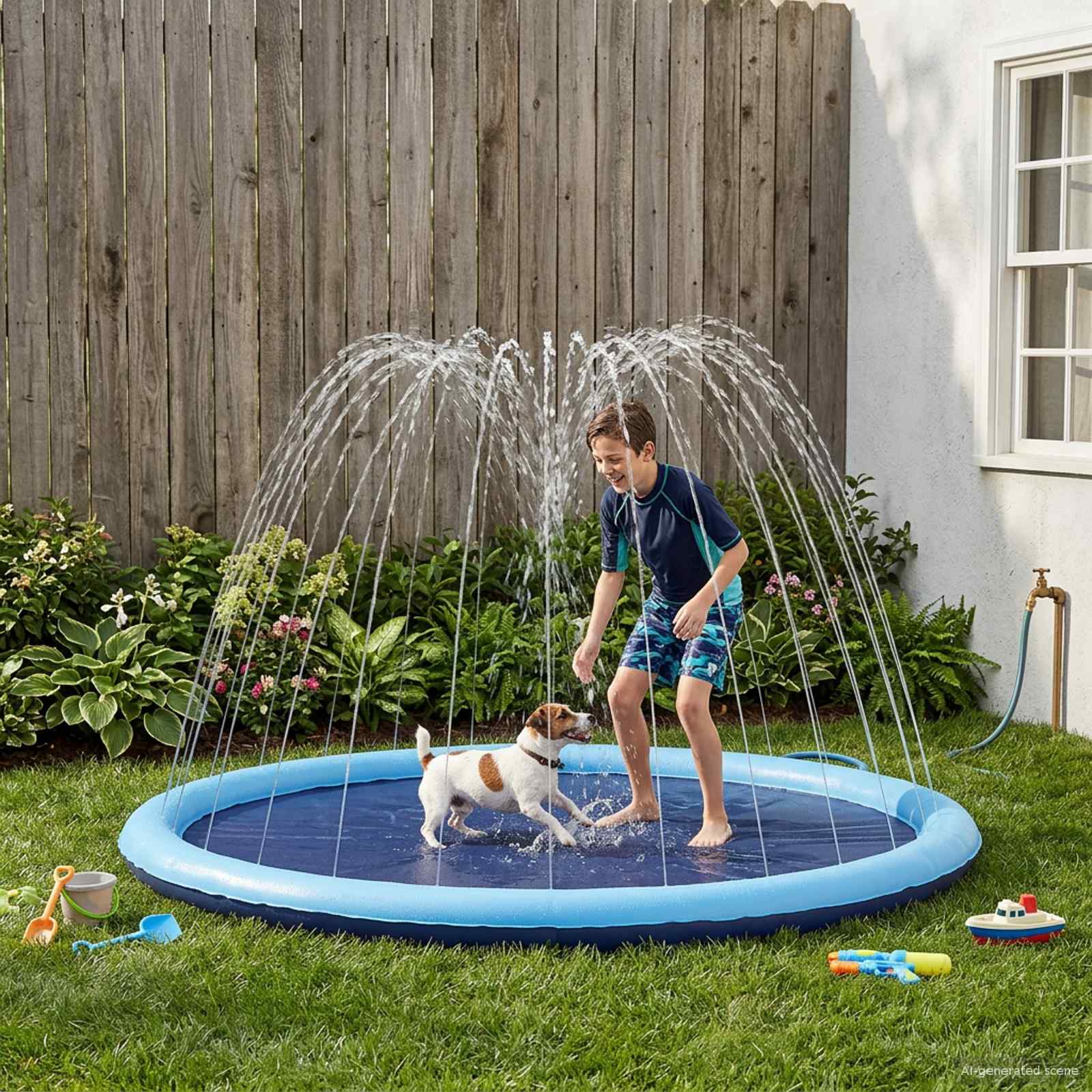 Splash Pad za djecu i pse Plava Ø150 x 10 cm PVC