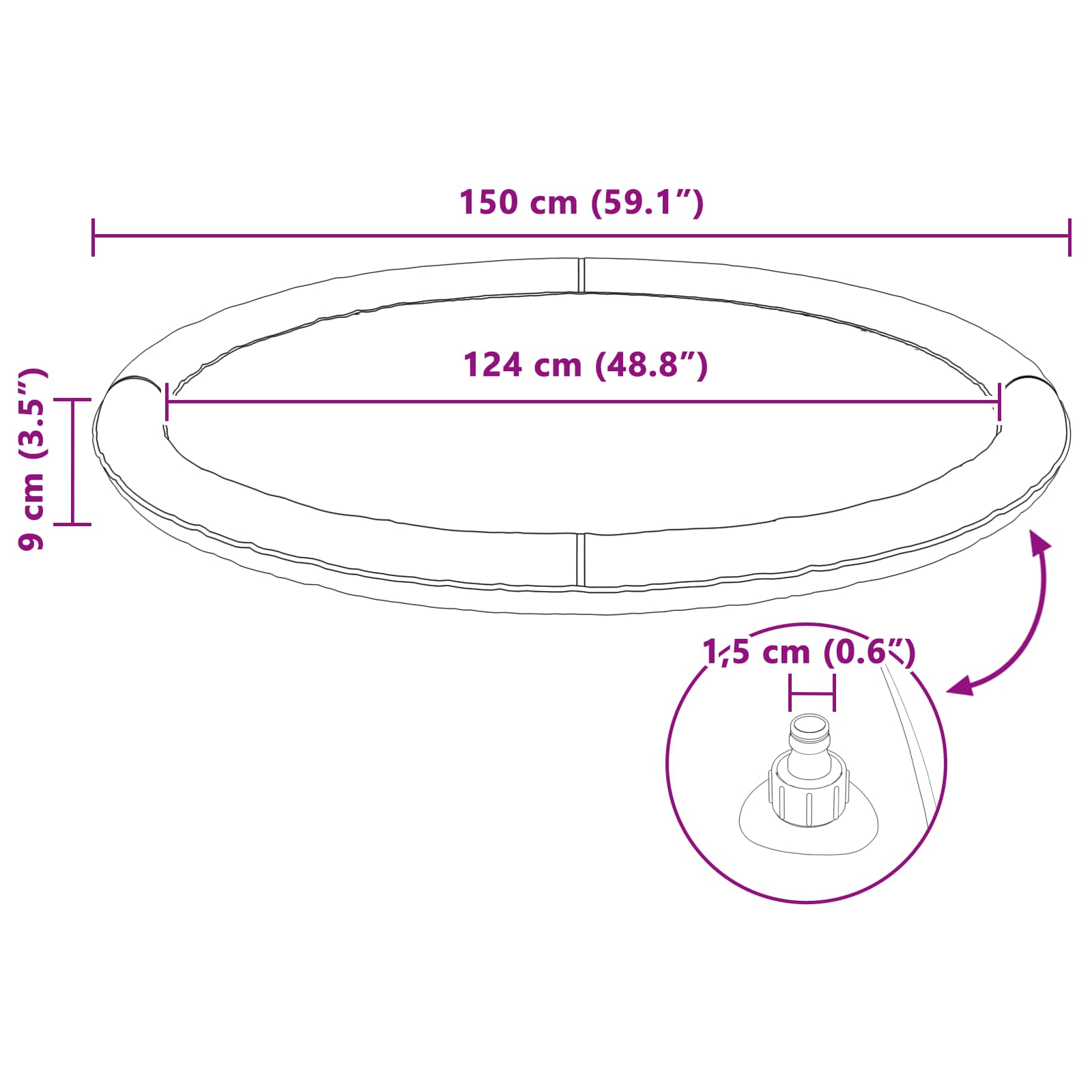 Splash Pad za djecu i pse Plava Ø150 x 10 cm PVC