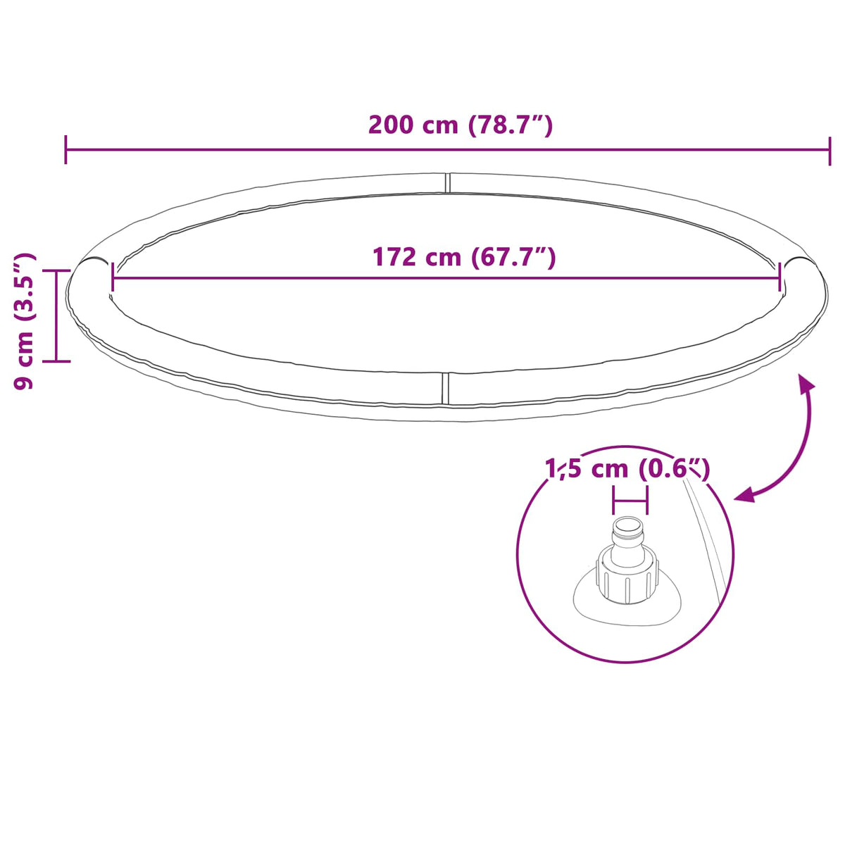 Splash Pad za djecu i pse Plava Ø200 x 9 cm PVC