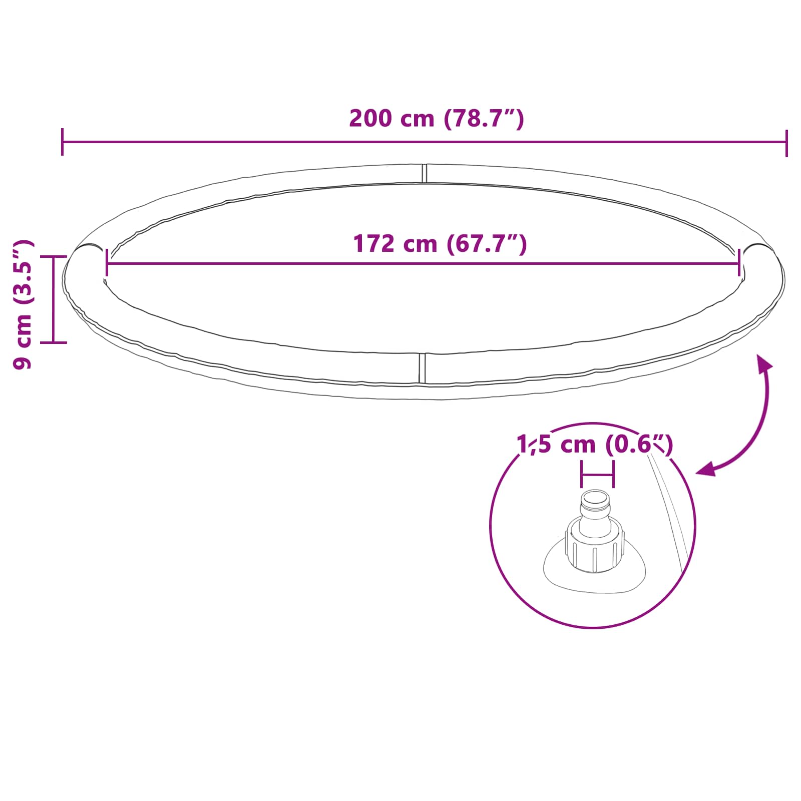 Splash Pad za djecu i pse Plava Ø200 x 9 cm PVC