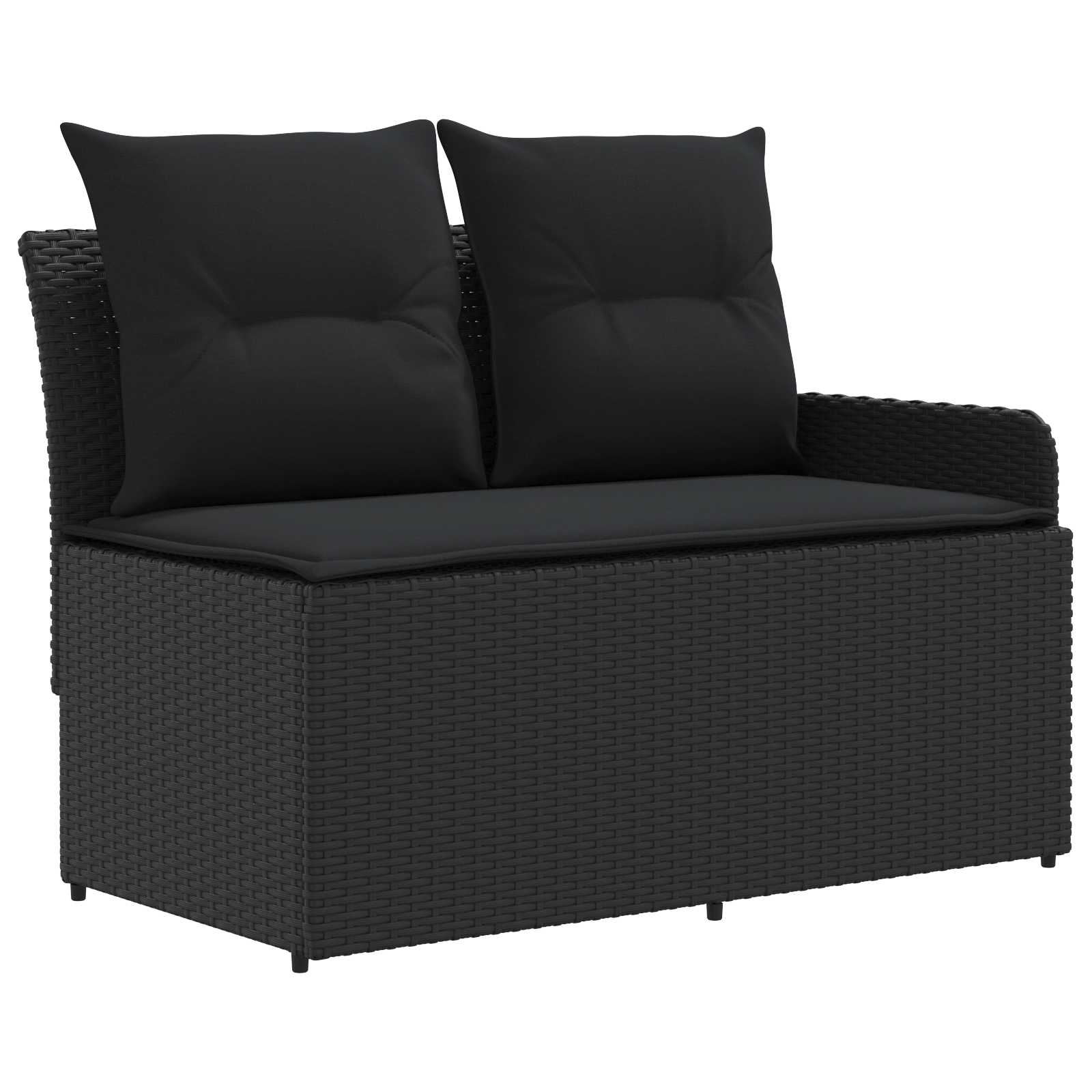 Setovi namještaja s jastukom 6 pcs Crna PE ratan