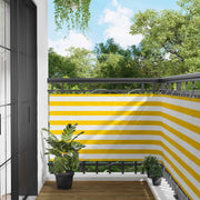 Balcony ekran Žuta i bijela 100 x 800 cm Oxford tkanina