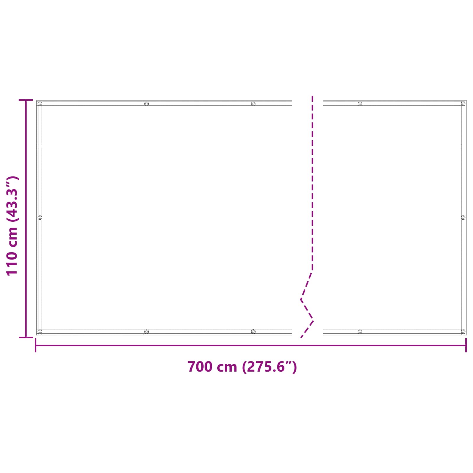 Balcony ekran Plava i bijela 110 x 700 cm Oxford tkanina