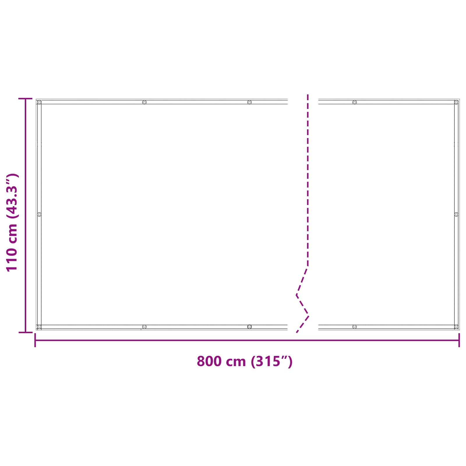 Balcony ekran Plava i bijela 110 x 800 cm Oxford tkanina