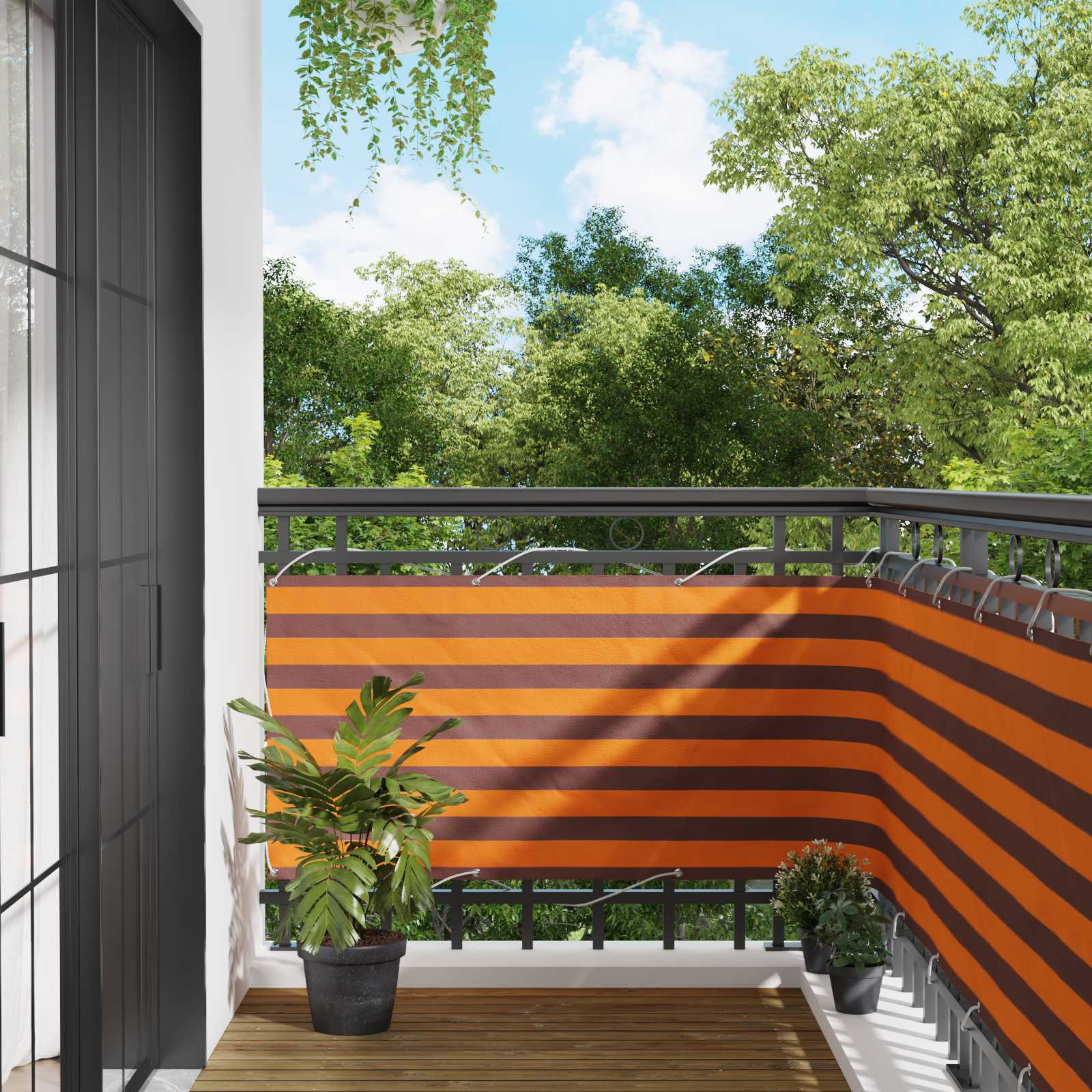 Balcony ekran Narančasta i smeđa 75 x 200 cm