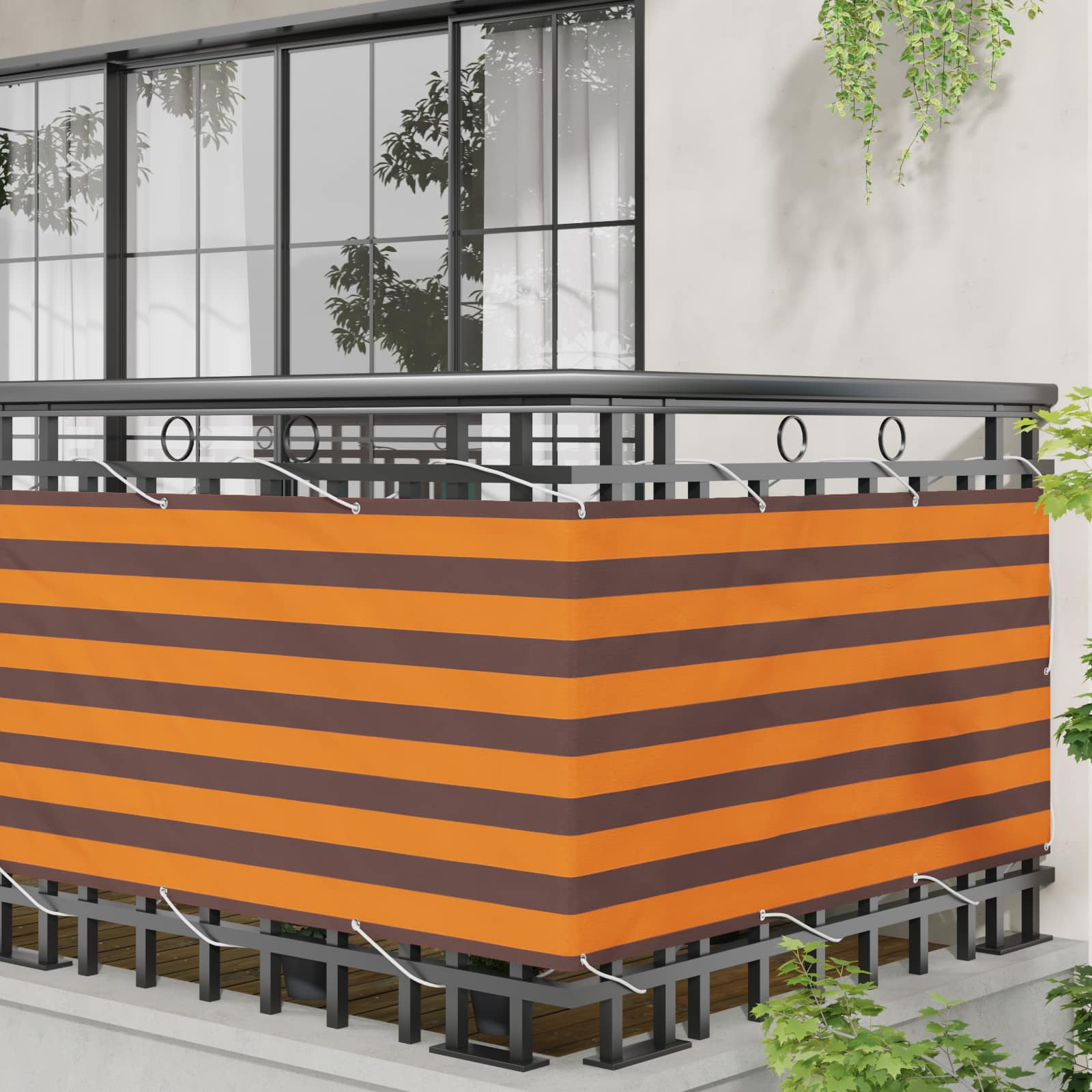Balcony ekran Narančasta i smeđa 75 x 200 cm