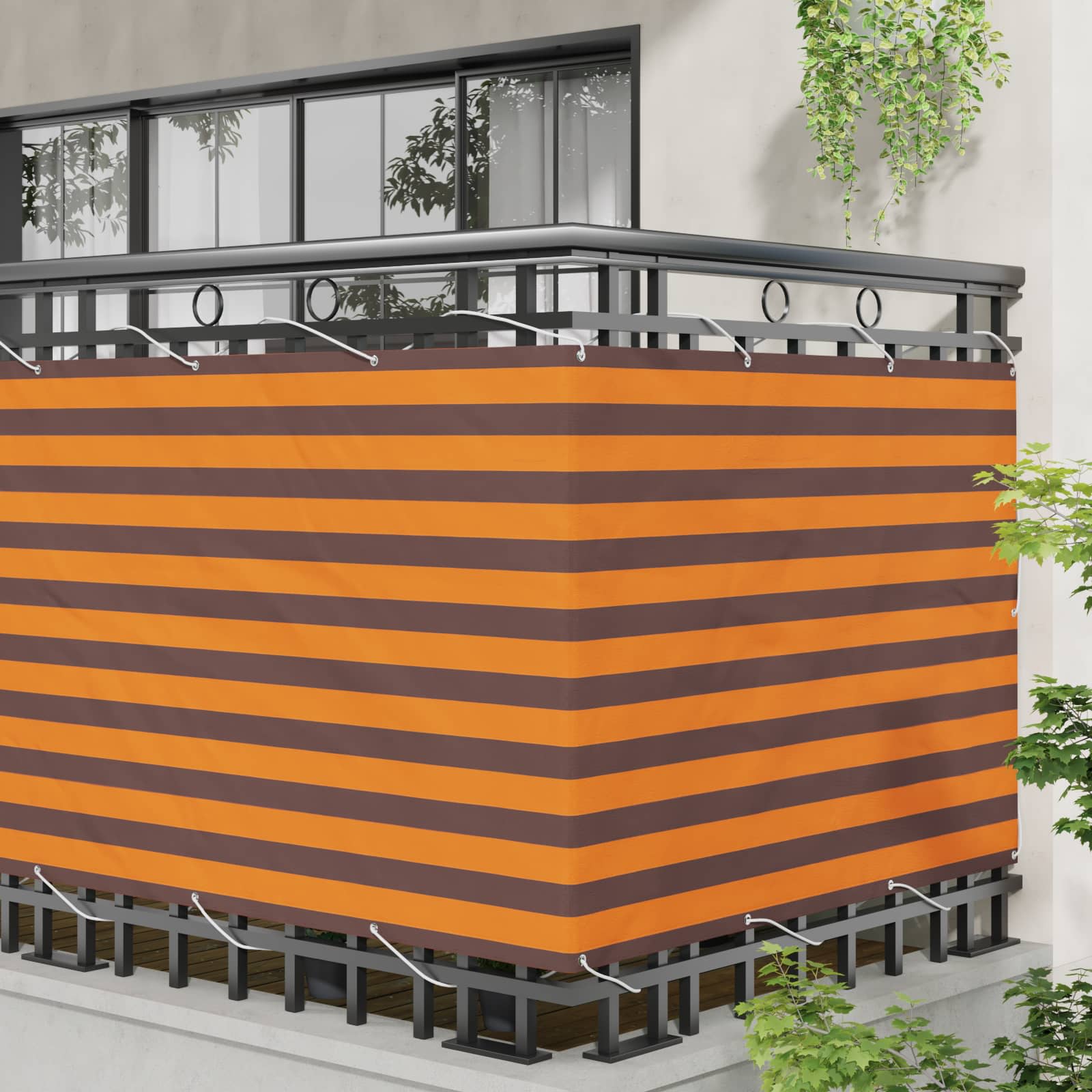 Balcony ekran Narančasta i smeđa 120 x 200 cm