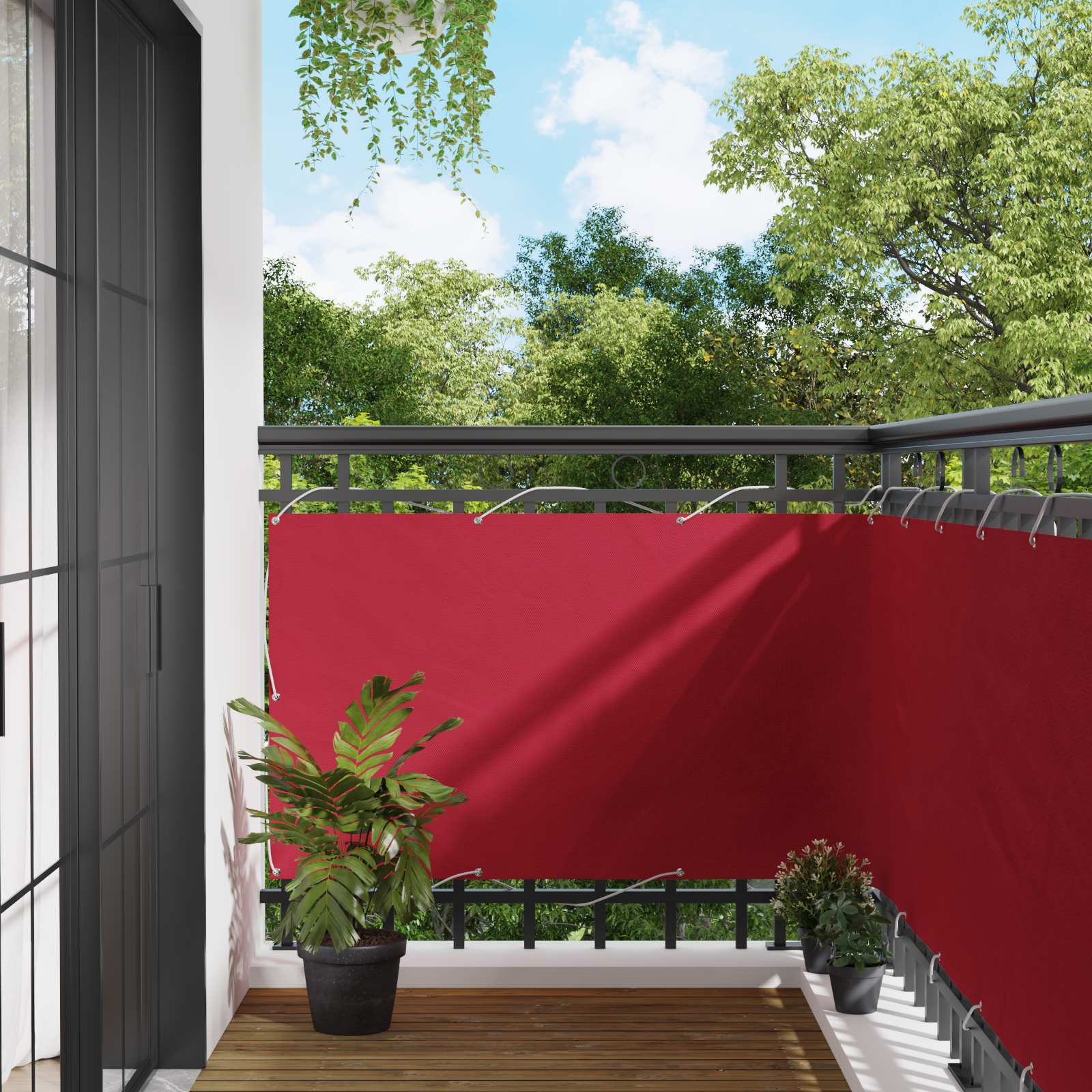 Balcony ekran Crvena 100 x 800 cm Oxford tkanina