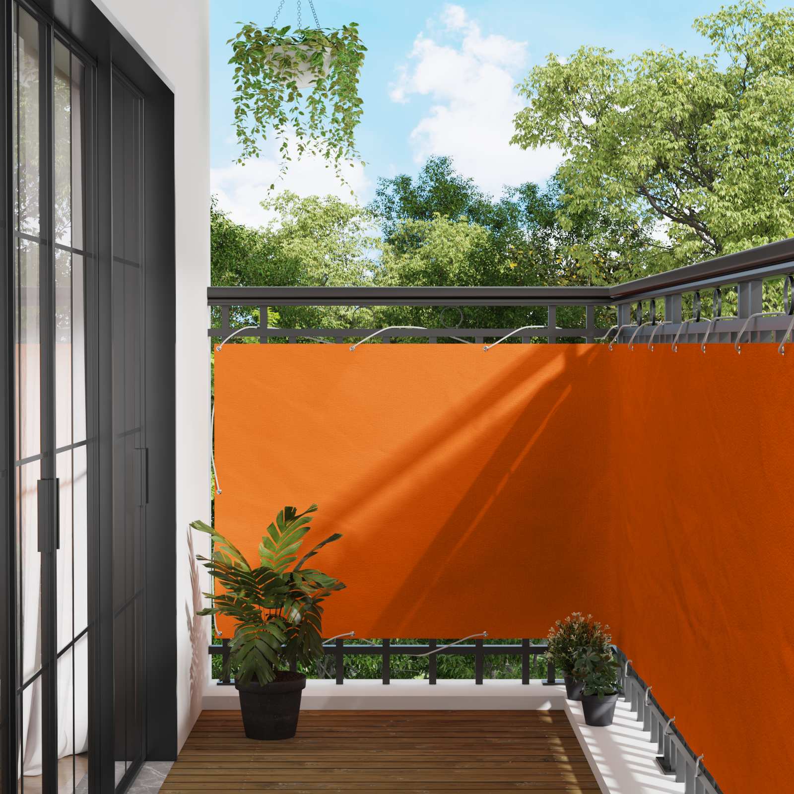 Balcony ekran Narančasta 110 x 200 cm Oxford tkanina