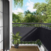 Balcony ekran Crna 75 x 200 cm PU prekriveni oksford alu