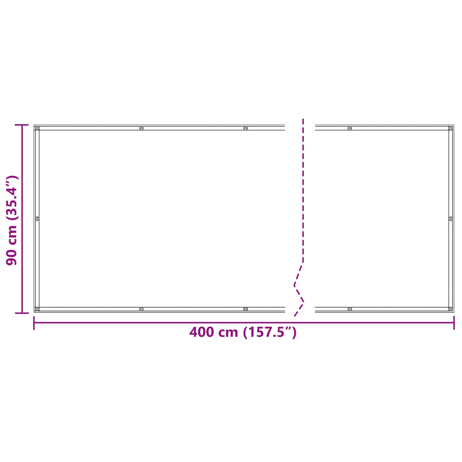 Balcony ekran Tamno crvena 90 x 400 cm