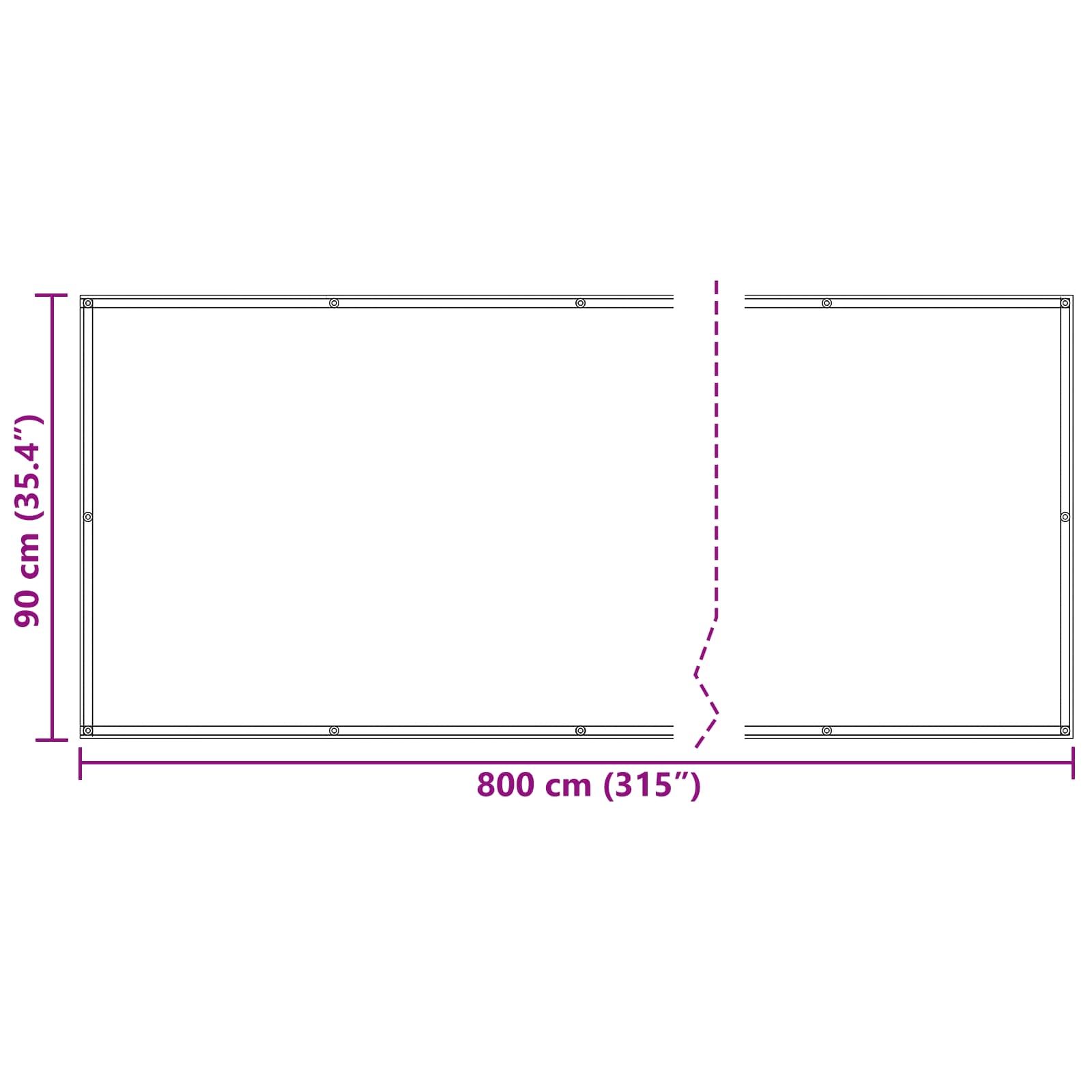 Balcony ekran Tamno crvena 90 x 800 cm