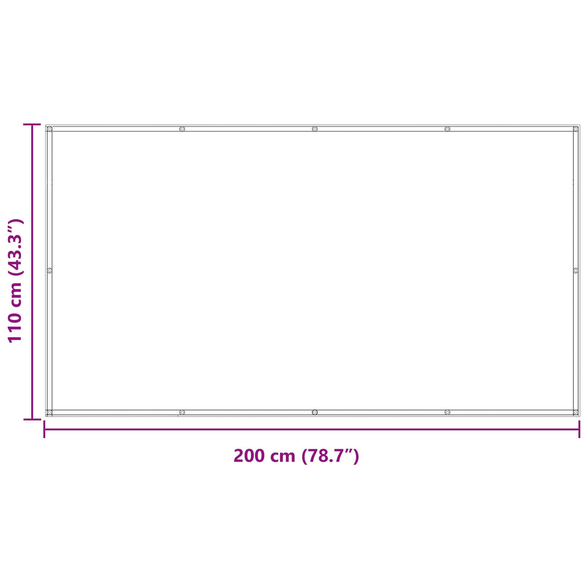 Balcony ekran Tamno crvena 110 x 200 cm Oxford tkanina