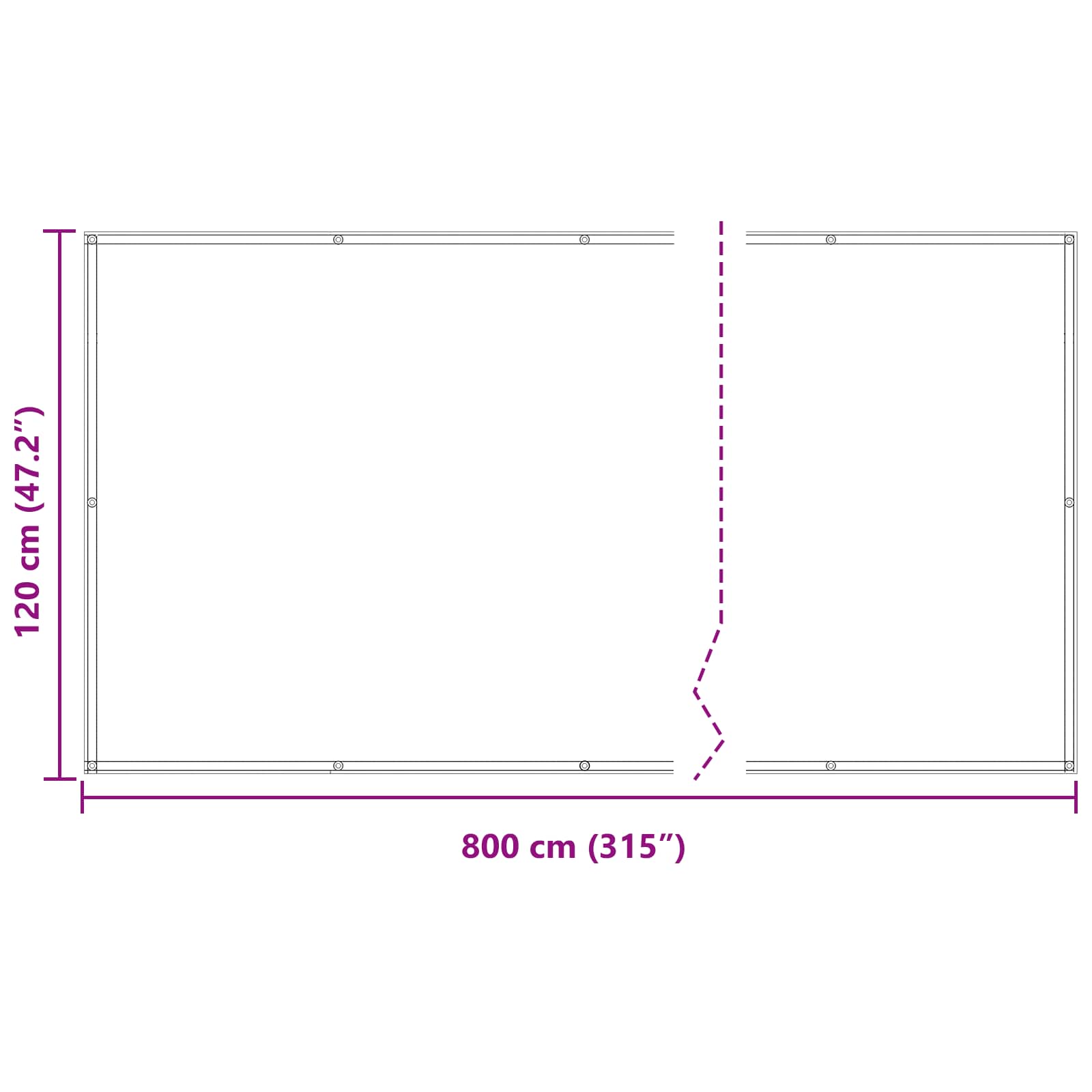 Balcony ekran Tamno crvena 120 x 800 cm