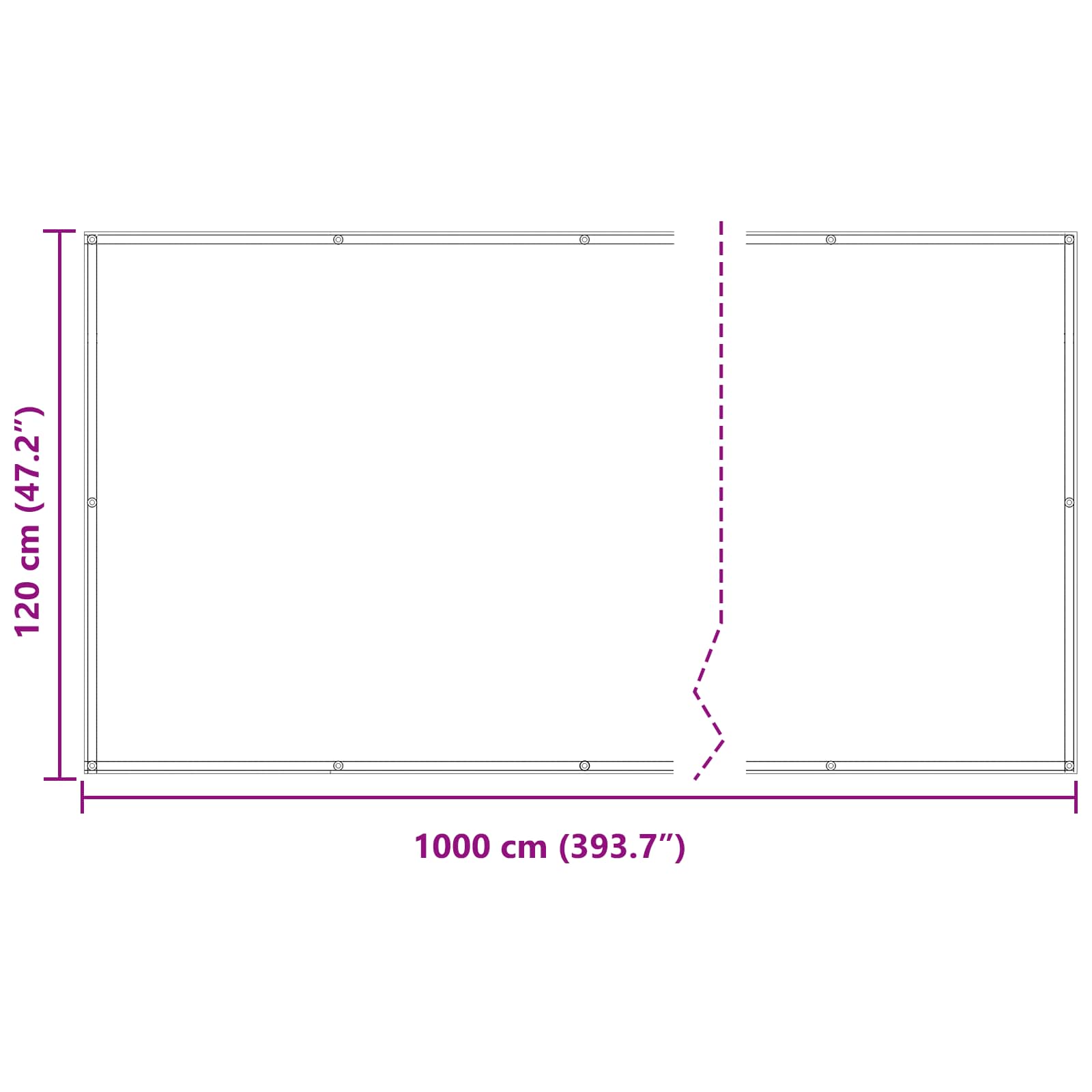 Balcony ekran Tamno crvena 120 x 1000 cm