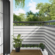 Balcony ekran Svijetlo siva i bijela. 90 x 700 cm