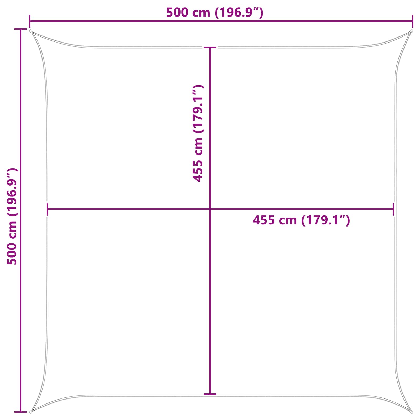 Jedro za sunce Plava i bijela 5 x 5 m 100% poliester Oxford
