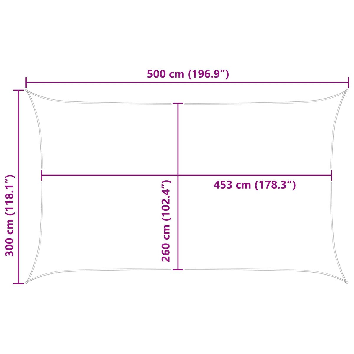 Jedro za sunce Žuta i bijela 5 x 3 m 100% poliester Oxford