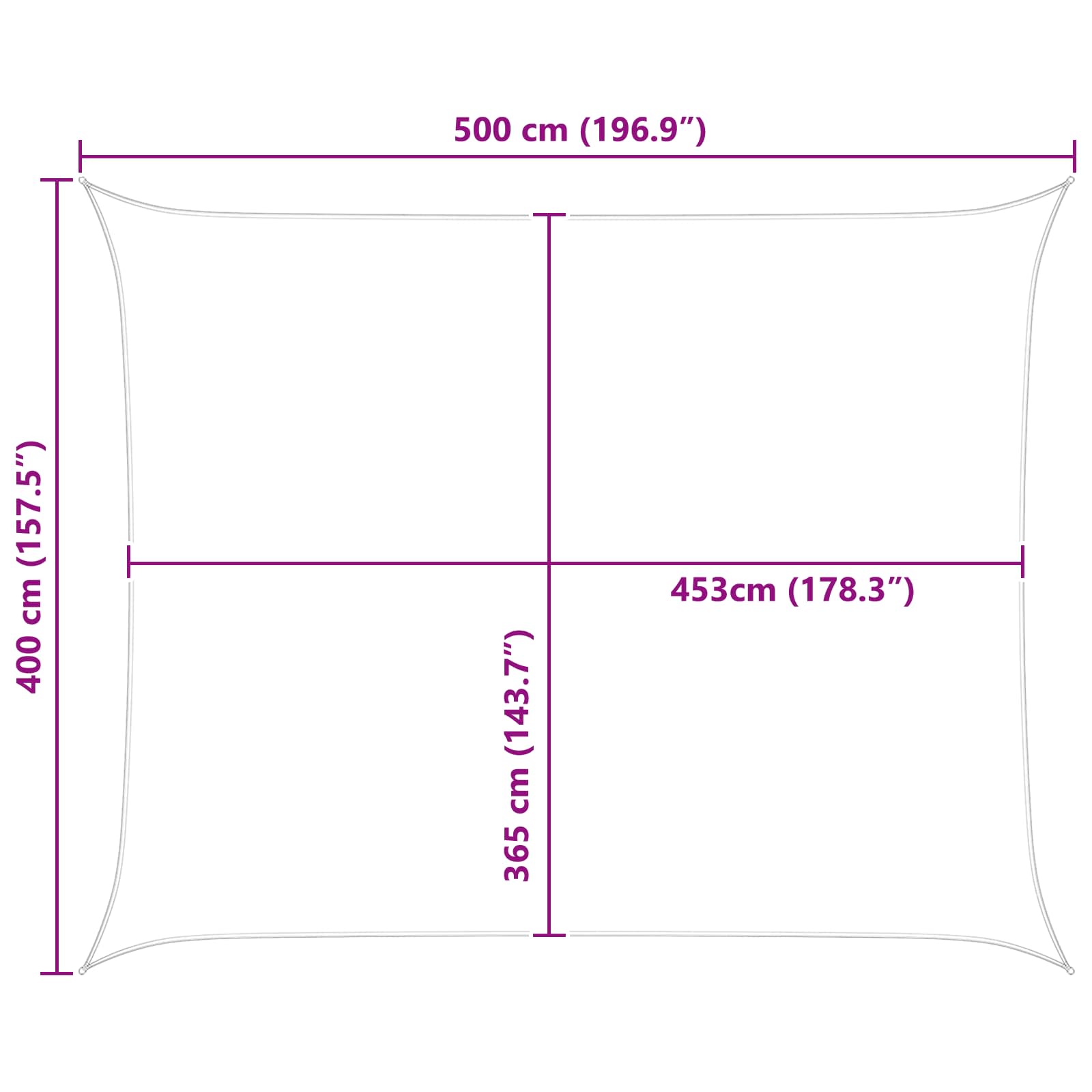Jedro za sunce Žuta i bijela 5 x 4 m 100% poliester Oxford