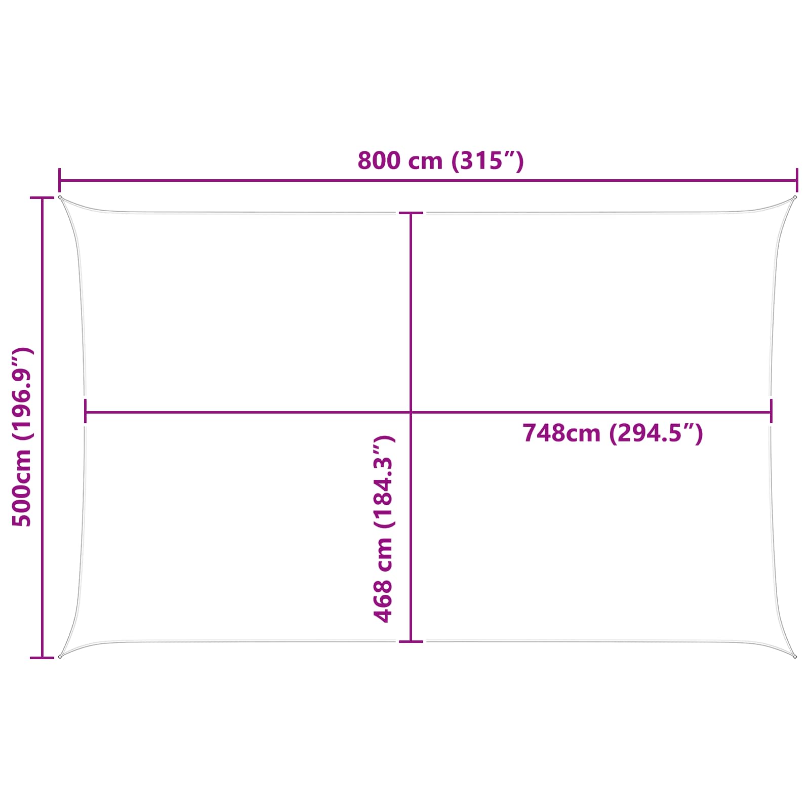 Jedro za sunce Žuta i bijela 8 x 5 m 100% poliester Oxford