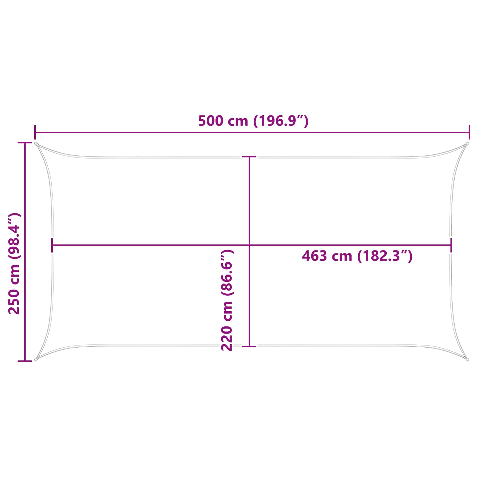 Jedro za sunce Plava i bijela 5 x 2,5 m 100% poliester Oxford