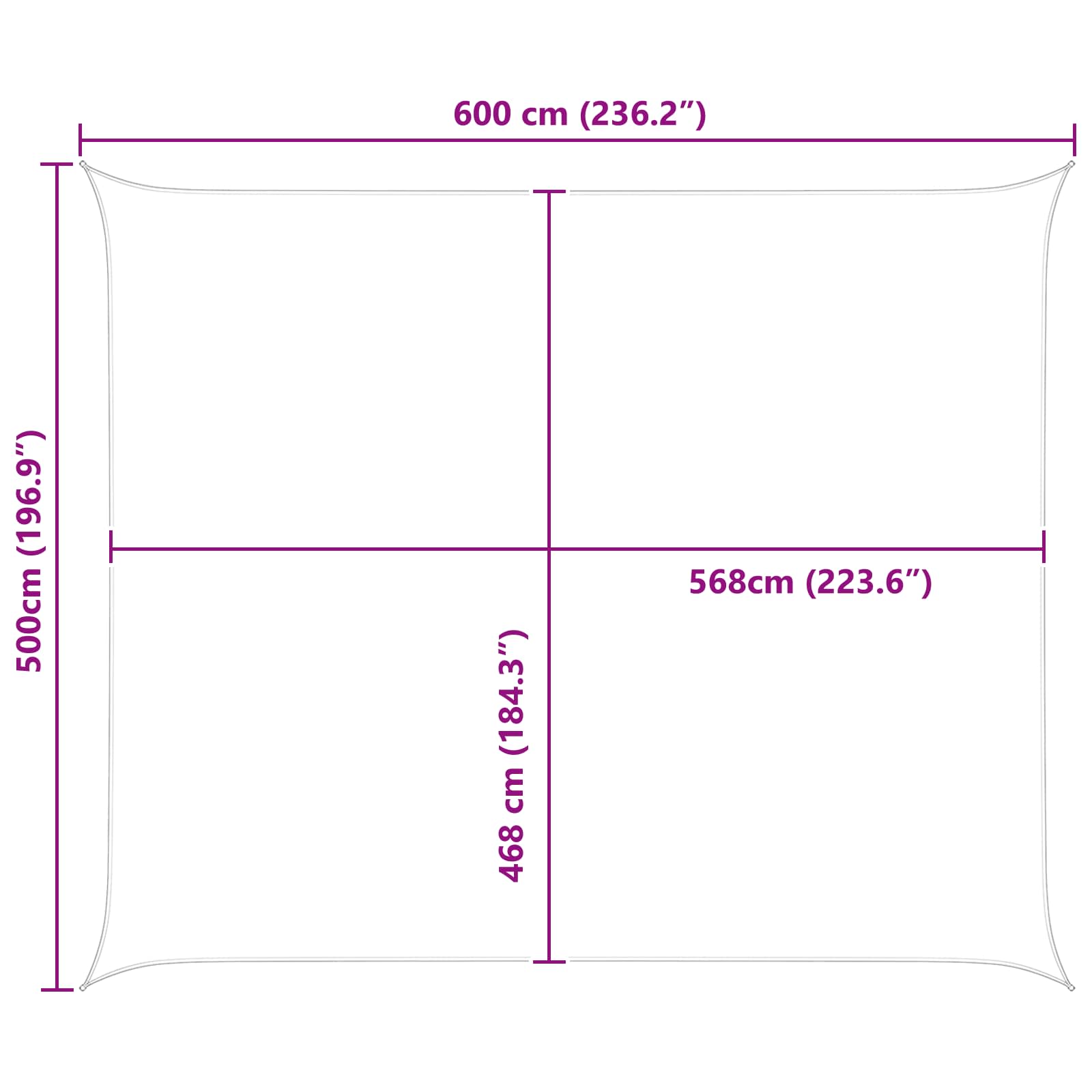Jedro za sunce Plava i bijela 6 x 5 m 100% poliester Oxford