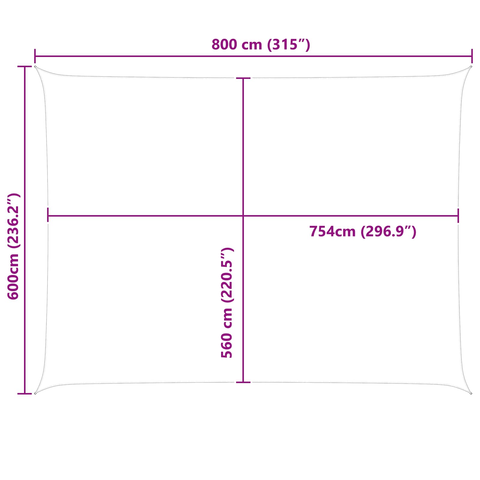 Jedro za sunce Plava i bijela 8 x 6 m 100% poliester Oxford