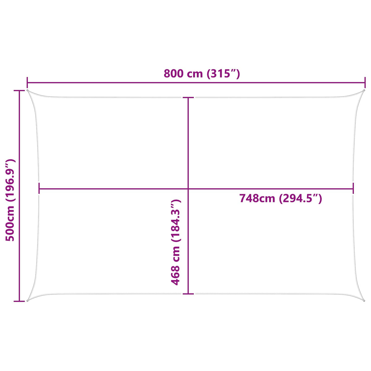 Jedro za sunce Svijetlo siva i bijela. 8 x 5 m