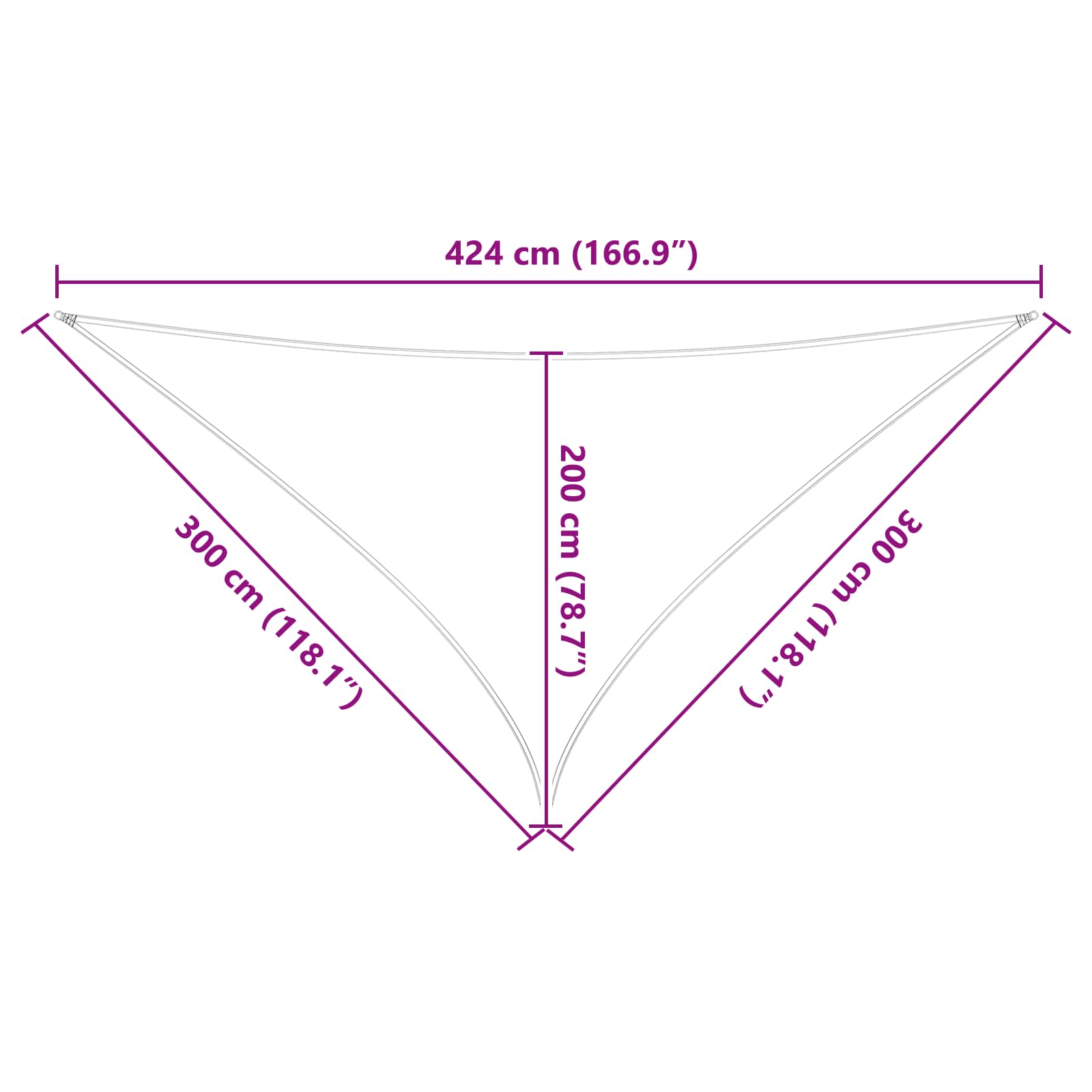 Jedro za sunce Svijetlo siva i bijela. 3 x 3 x 4,24 m