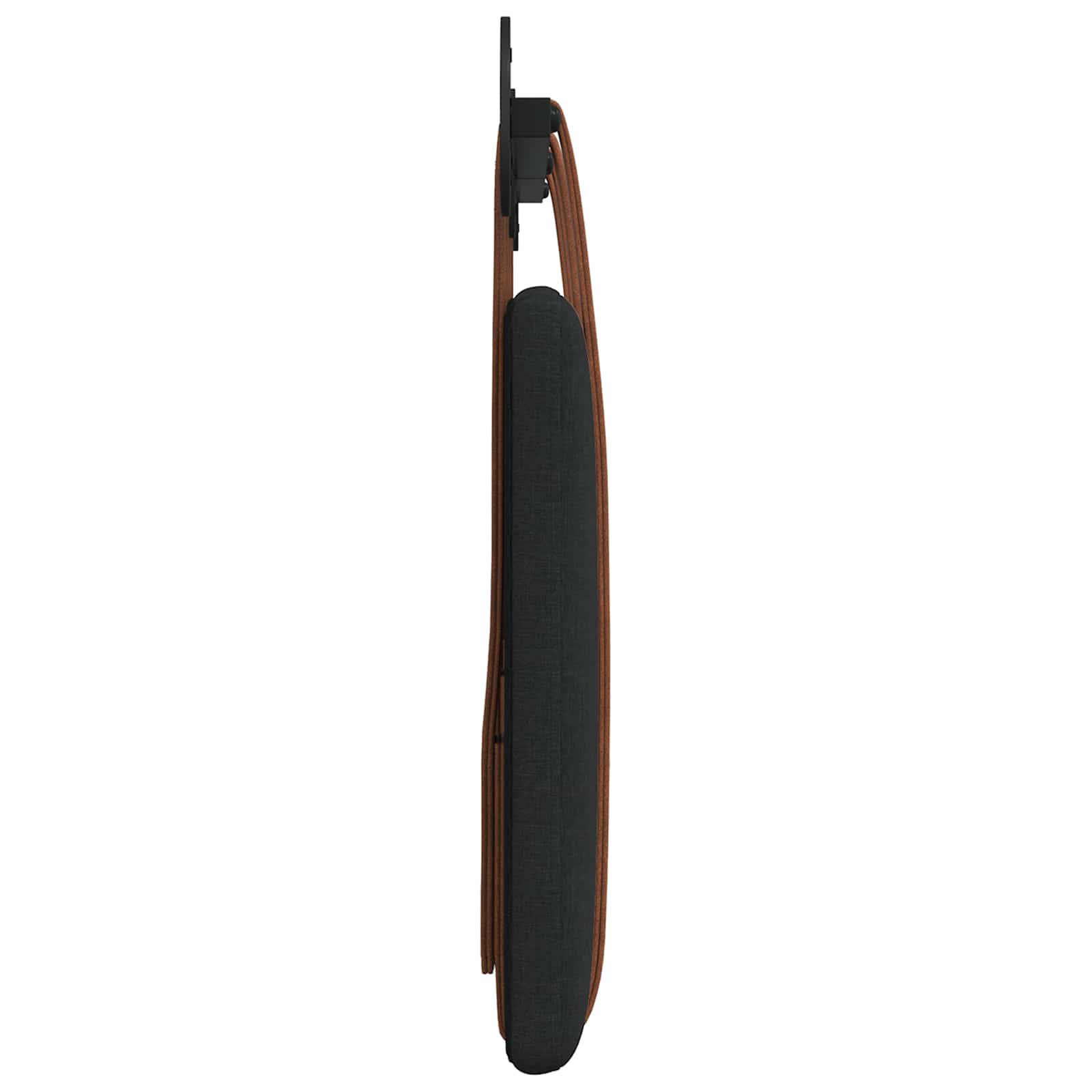 Držeće uzglavlje Zidne Crna 130 x 55 x 5 cm Antikni PU