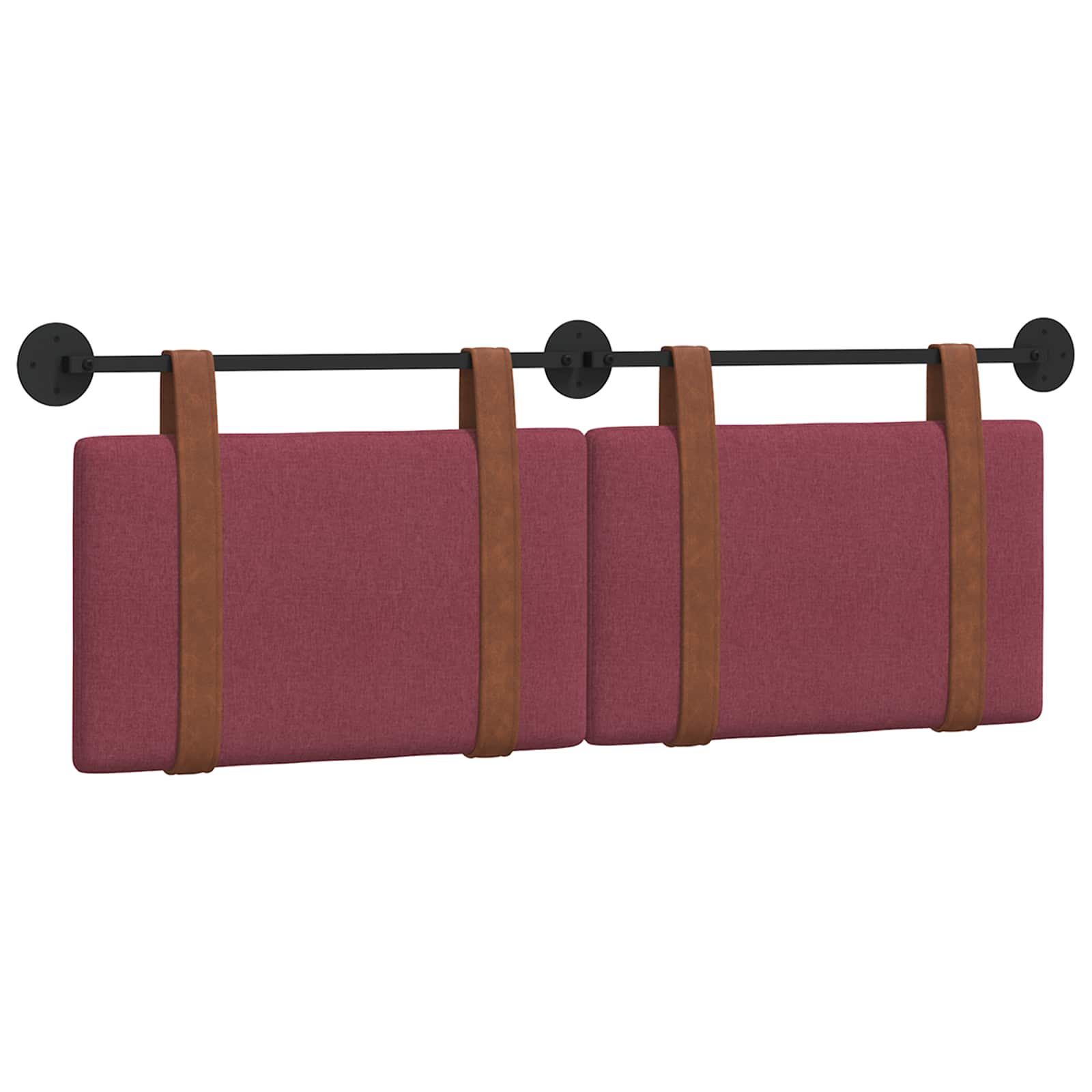 Držeće uzglavlje Zidne Vinska crvena 130 x 55 x 5 cm Antikni PU