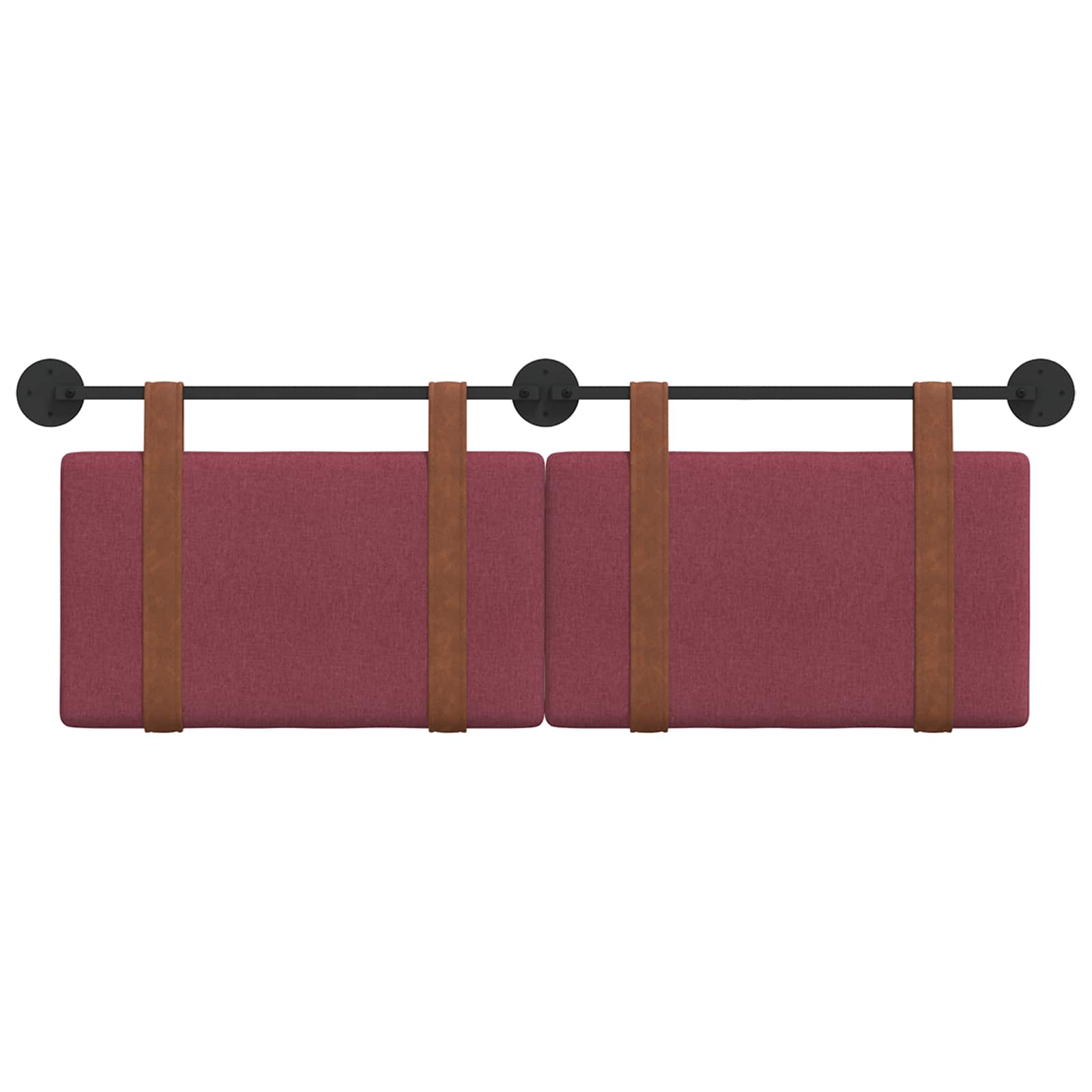 Držeće uzglavlje Zidne Vinska crvena 130 x 55 x 5 cm Antikni PU