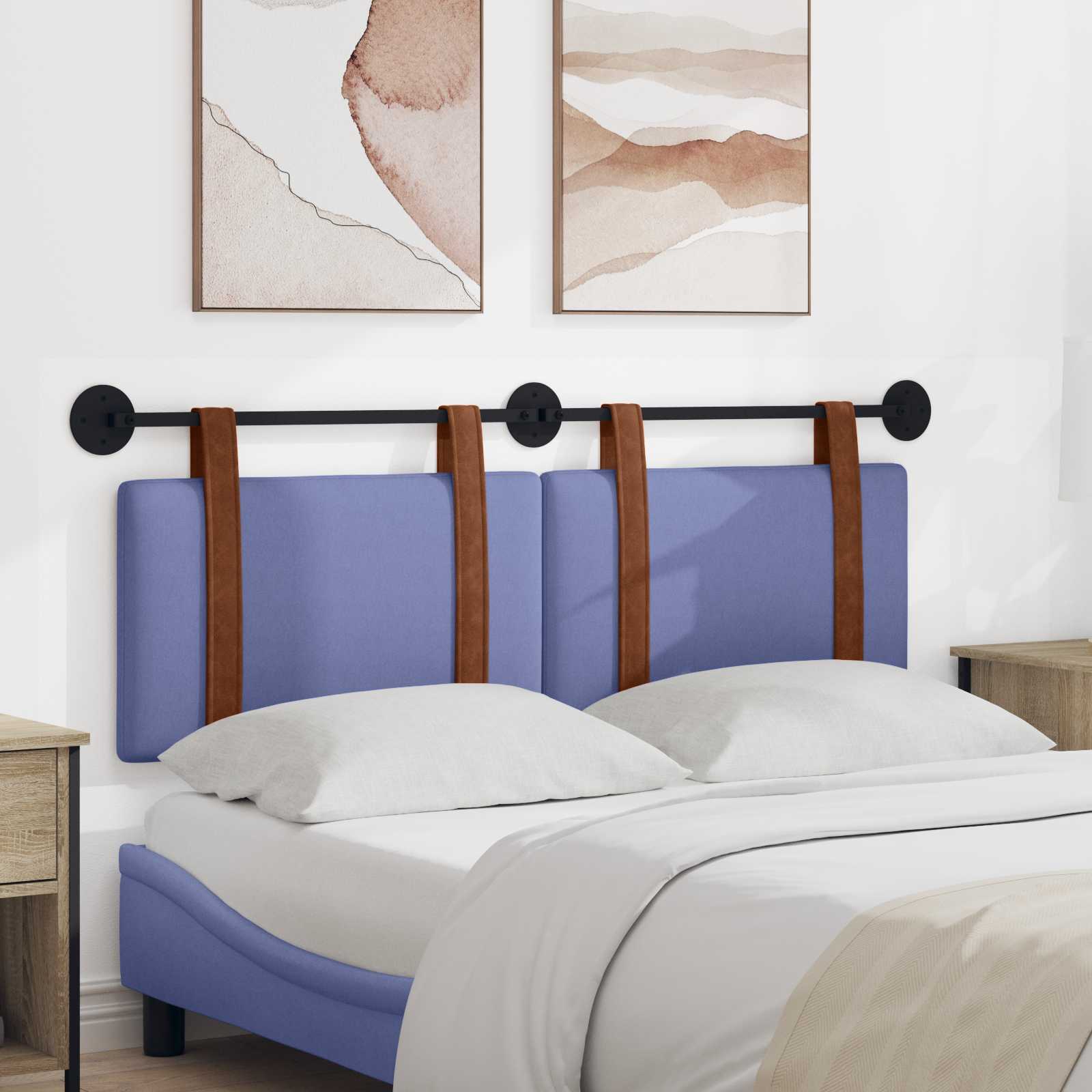 Držeće uzglavlje Zidne Traper plava 130 x 55 x 5 cm Antikni PU