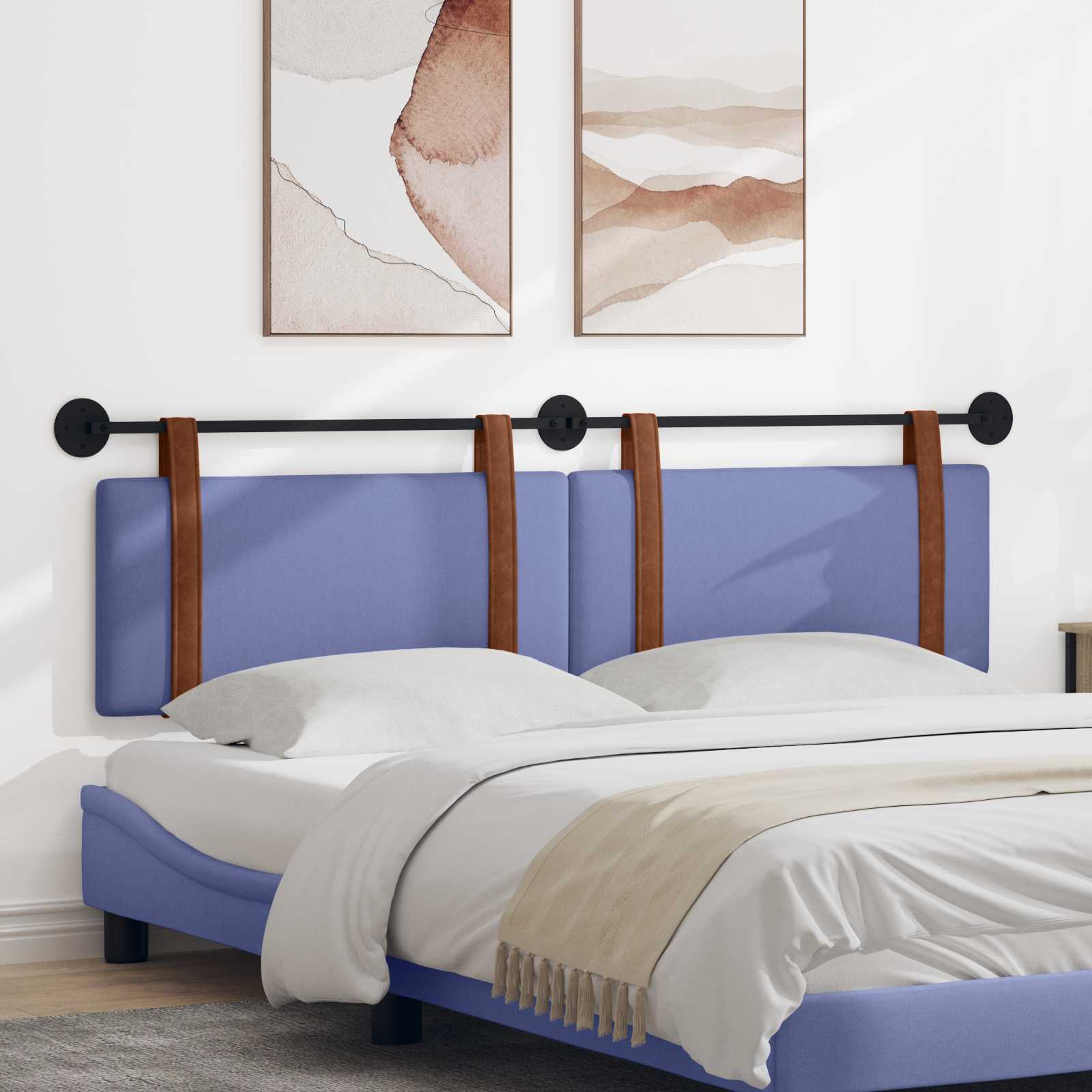 Držeće uzglavlje Zidne Traper plava 190 x 55 x 5 cm Antikni PU
