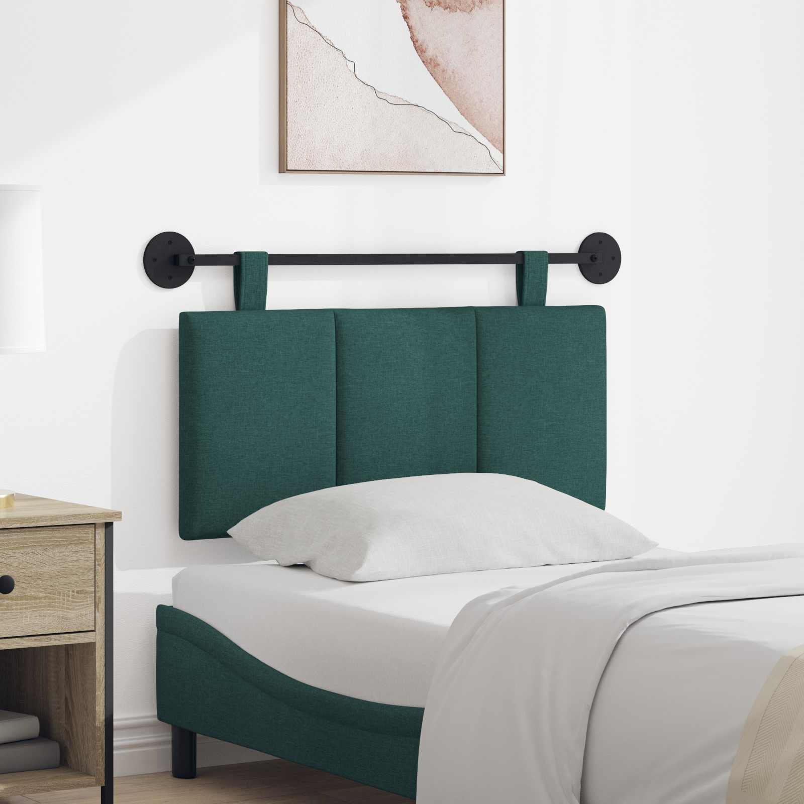 Viseće uzglavlje kreveta Tamnozelena Tkanina
