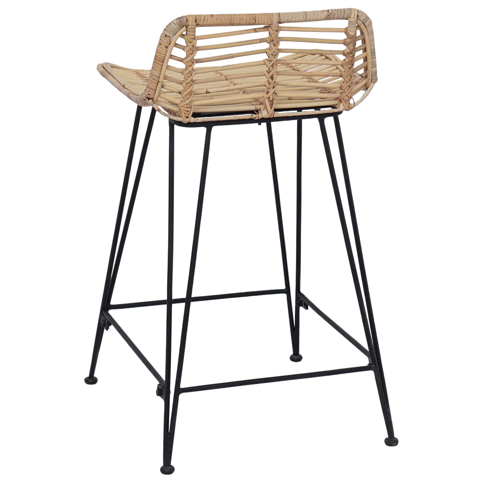 Barska stolica 2 pcs Prirodna 44 x 45 x 76 cm Ratan i Čelik