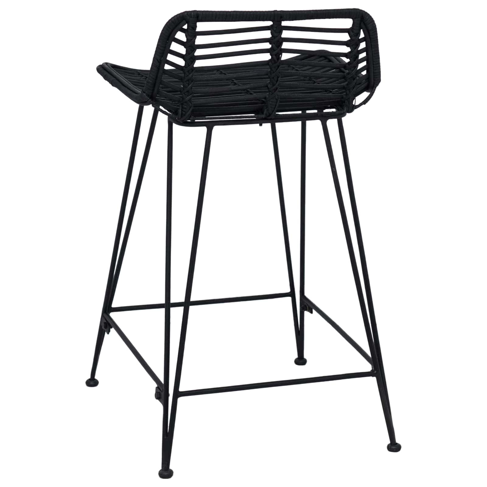 Barska stolica 2 pcs Crna 44 x 45 x 76 cm Ratan i Čelik